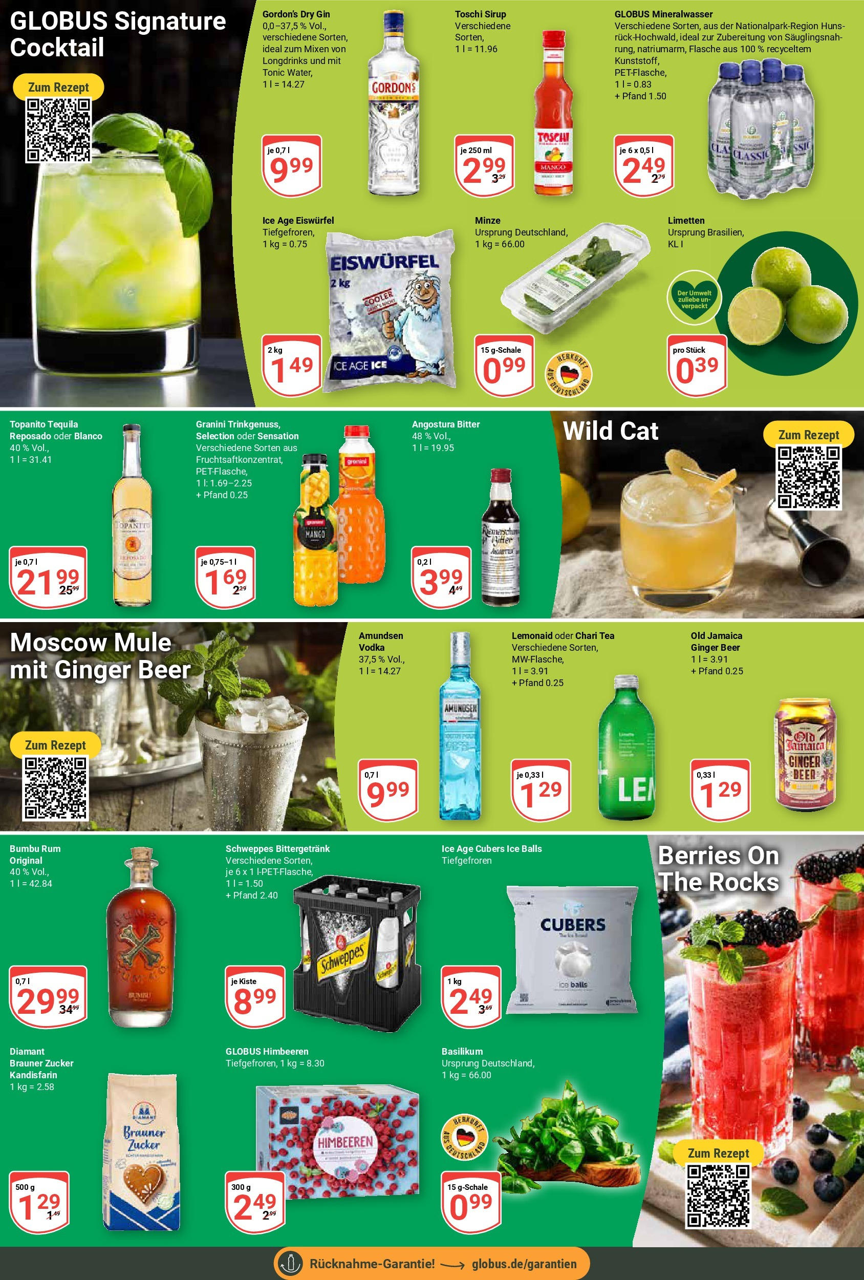 Globus prospekt Tönisvorst	 (ab 01.06.2025) » Angebote online | Seite: 28 | Produkte: Himbeeren, Schweppes, Mineralwasser, Mango