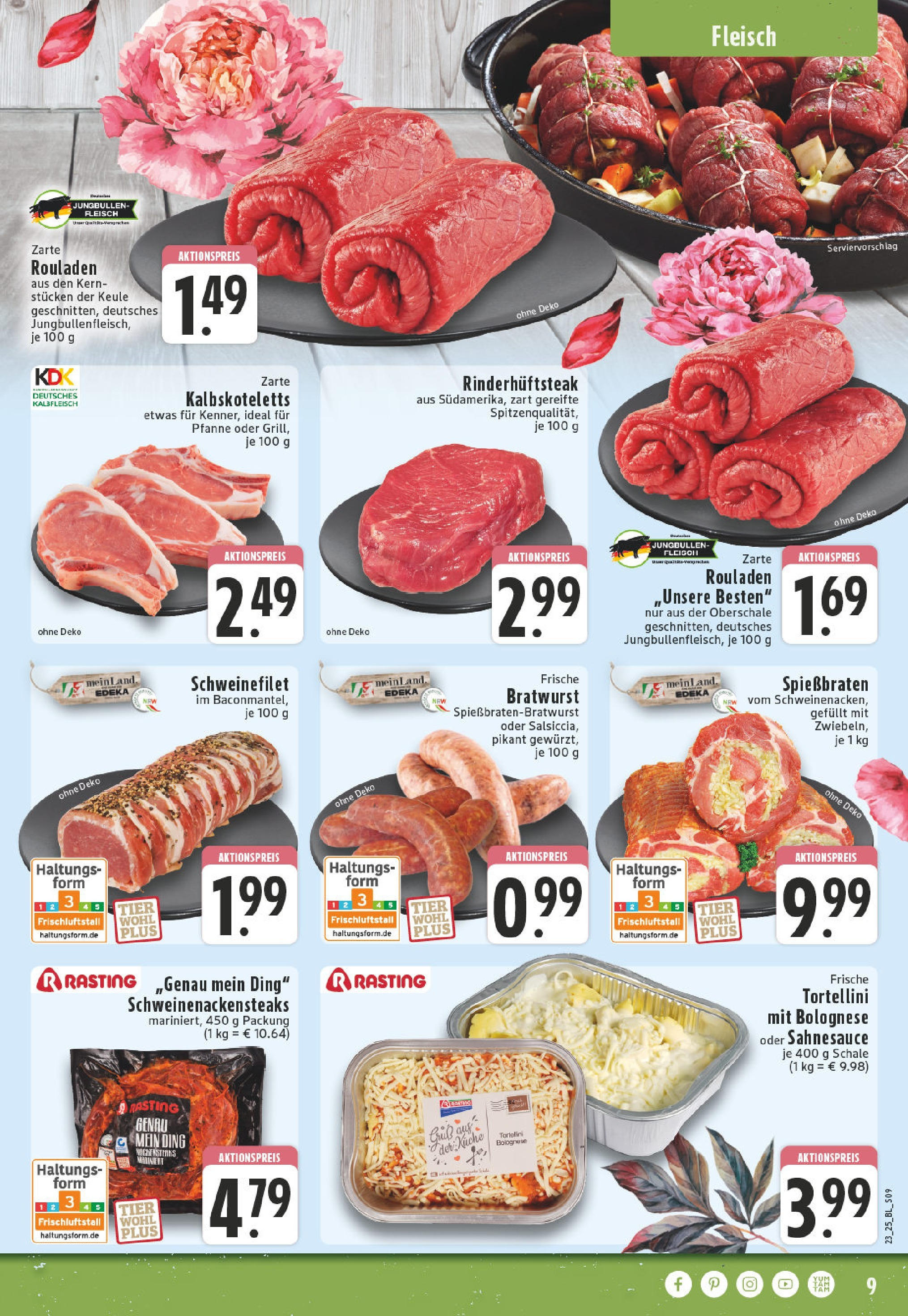 Edeka prospekt Solingen-Wald	 (ab 01.06.2025) » Angebote Online | Seite: 9 | Produkte: Bratwurst, Küche, Steak, Fleisch
