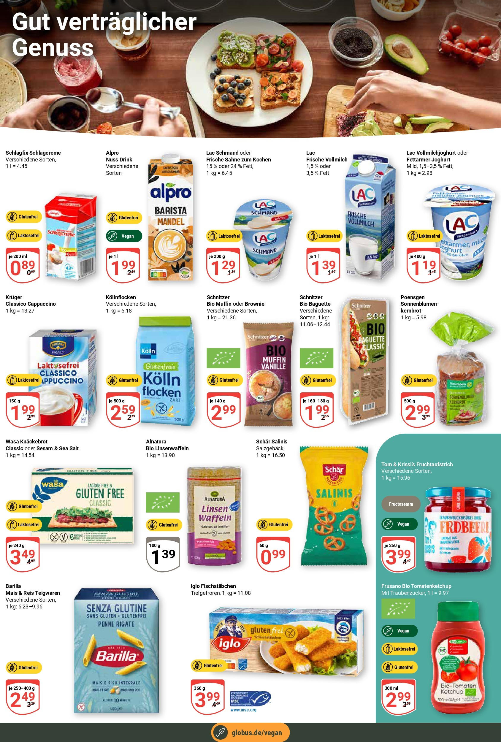 Globus prospekt Tönisvorst	 (ab 01.06.2025) » Angebote online | Seite: 29 | Produkte: Barilla, Fischstabchen, Ketchup, Sahne
