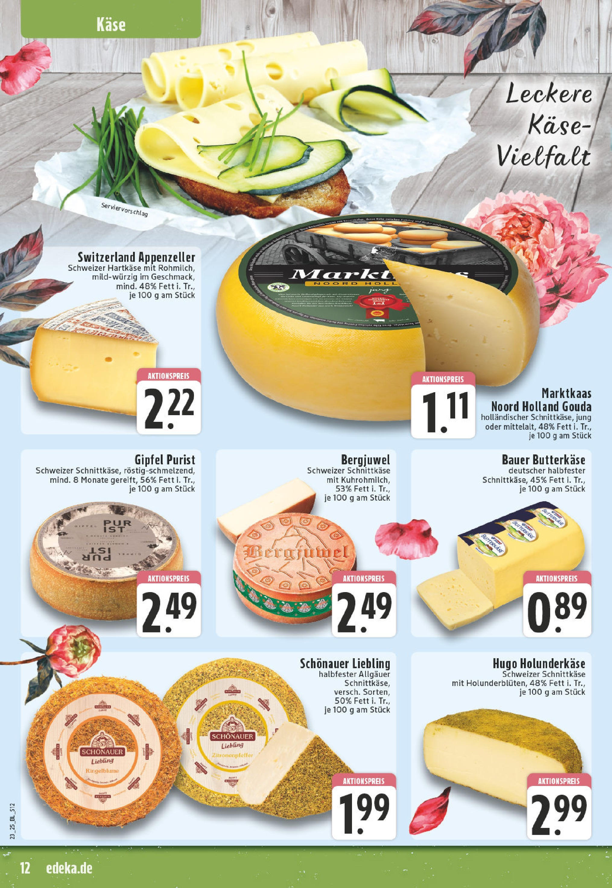 Edeka prospekt Solingen-Wald	 (ab 01.06.2025) » Angebote Online | Seite: 12 | Produkte: Käse, Gouda, Hugo