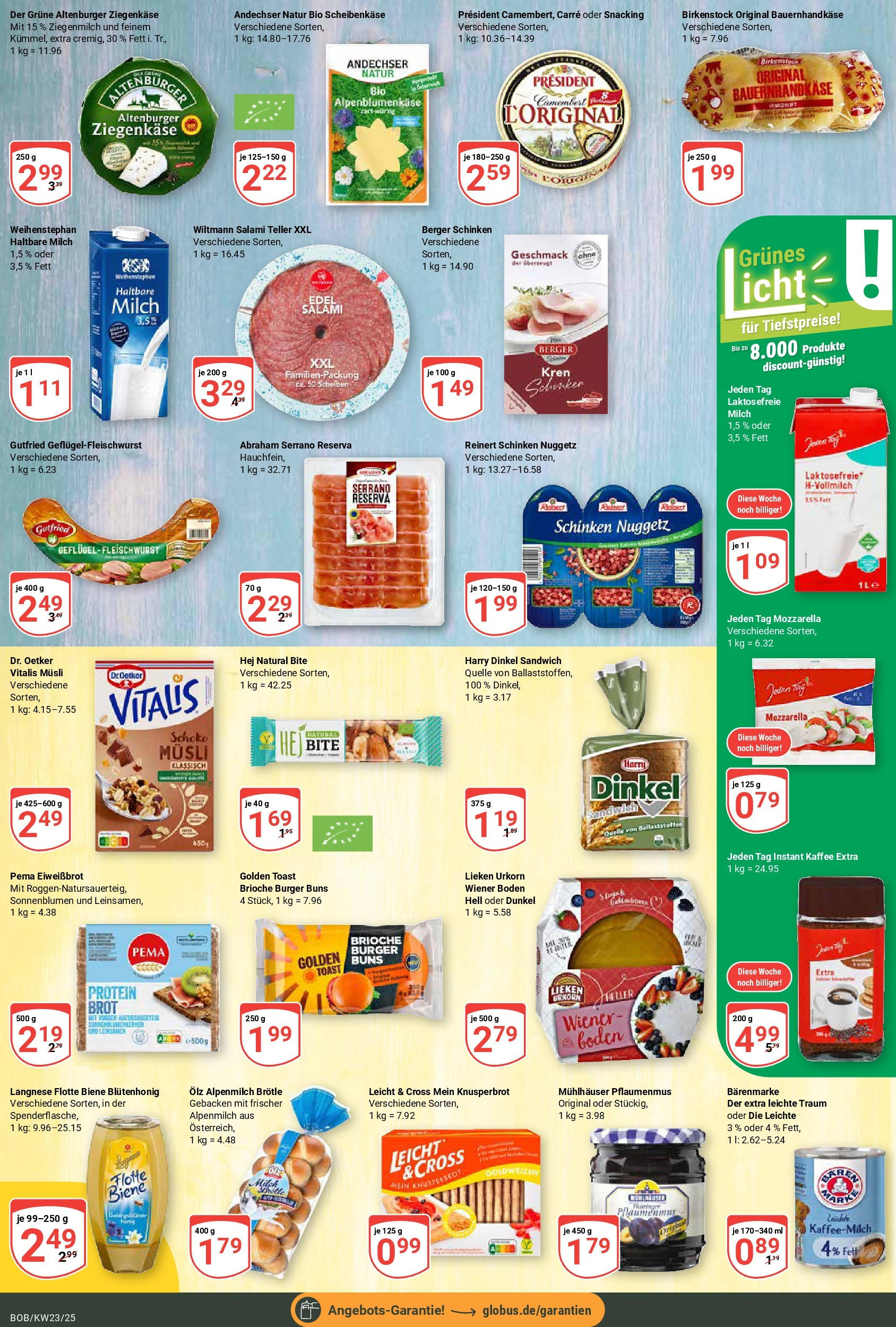 Globus prospekt Bobenheim-Roxheim	 (ab 01.06.2025) » Angebote online | Seite: 12 | Produkte: Langnese, Kaffee, Mozzarella, Haltbare milch