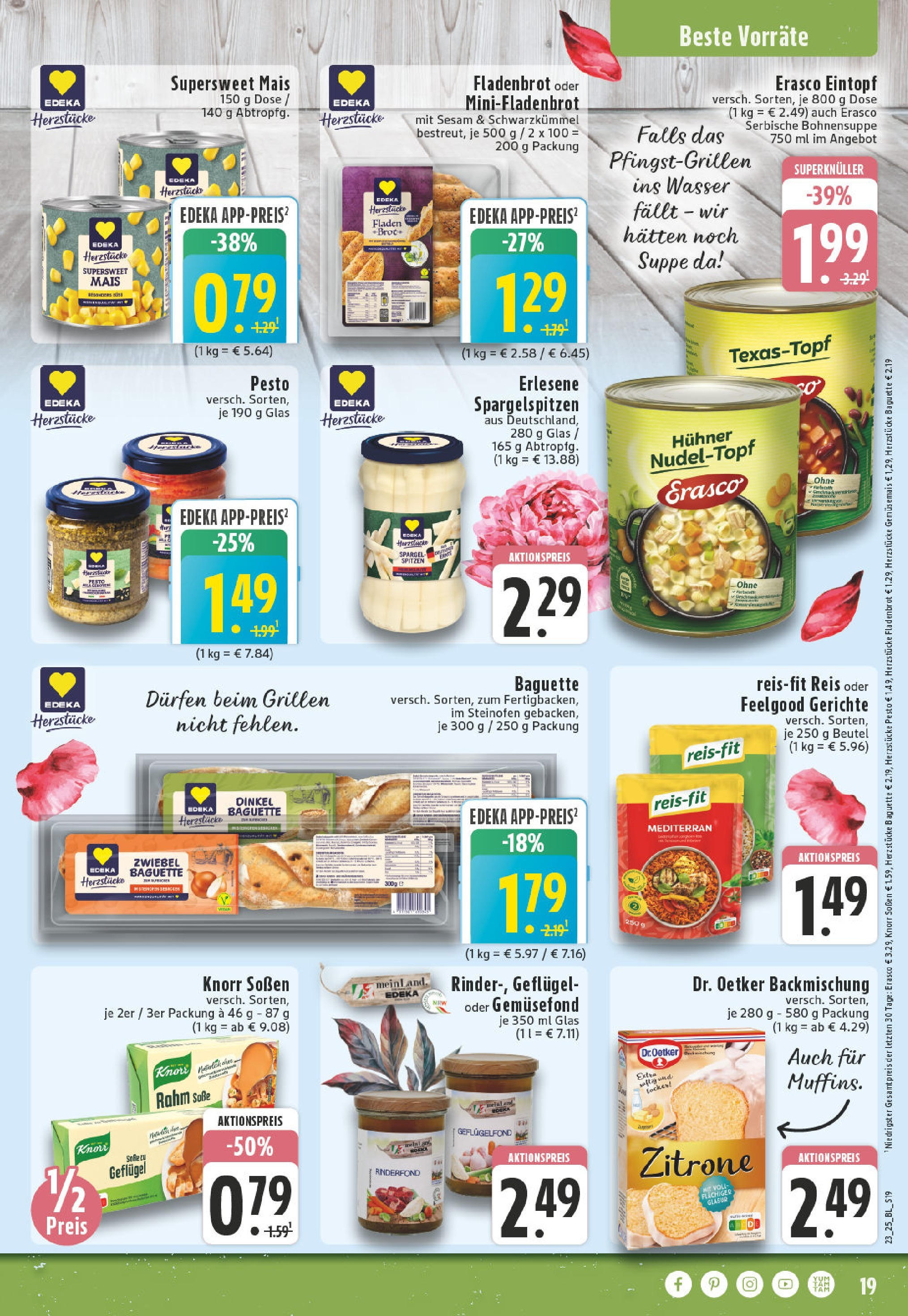 Edeka prospekt Solingen-Wald	 (ab 01.06.2025) » Angebote Online | Seite: 19 | Produkte: Knorr, Wasser, Zitrone, Erasco