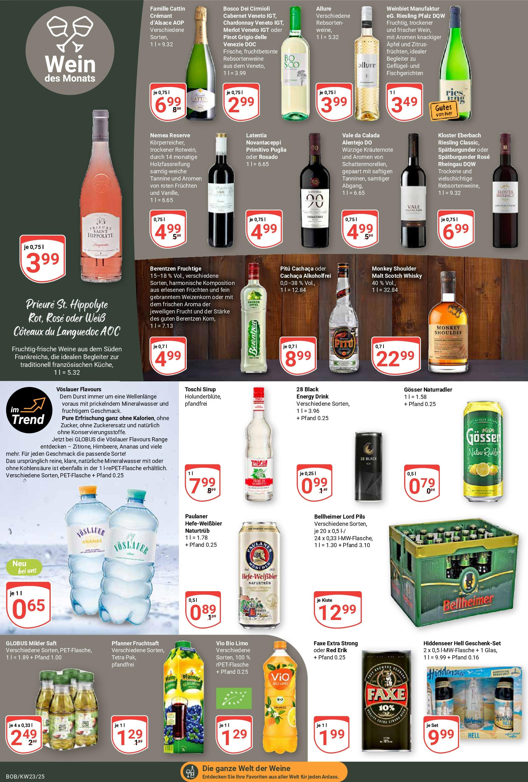 Globus prospekt Bobenheim-Roxheim	 (ab 01.06.2025) » Angebote online | Seite: 16 | Produkte: Whisky, Merlot, Ananas, Fruchtsaft