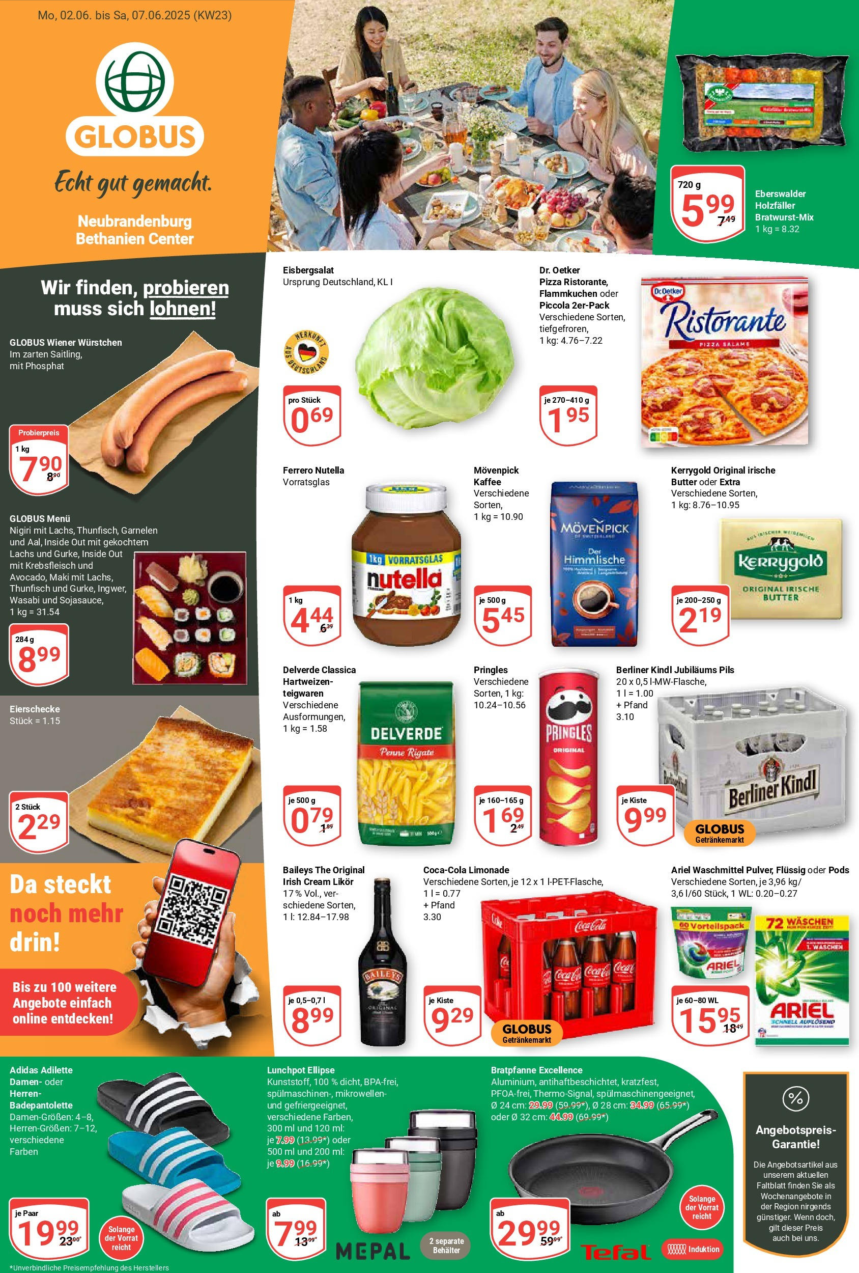 Globus prospekt Neubrandenburg	 (ab 01.06.2025) » Angebote online | Seite: 1 | Produkte: Berliner, Coca cola, Pizza, Pringles