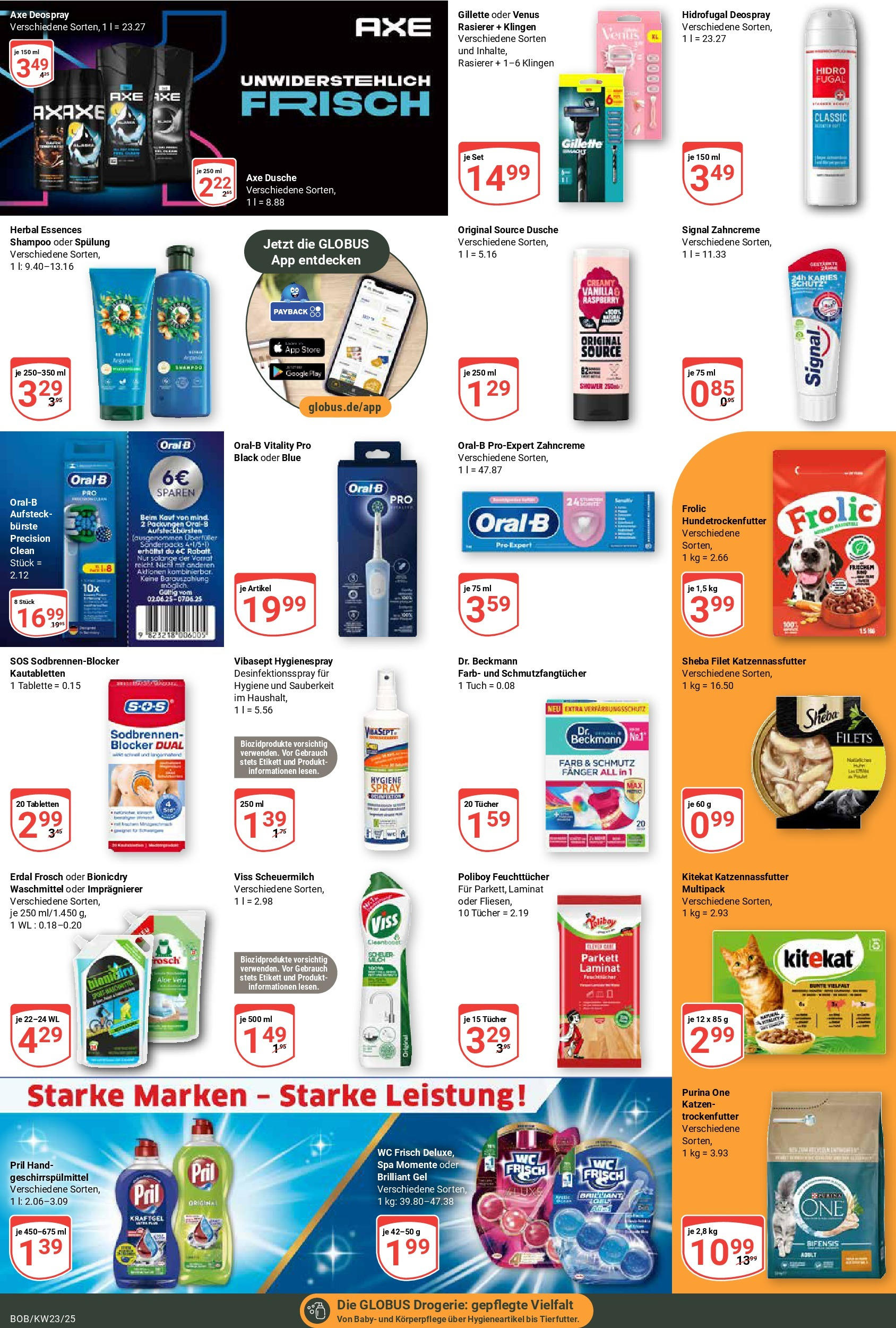 Globus prospekt Bobenheim-Roxheim	 (ab 01.06.2025) » Angebote online | Seite: 17 | Produkte: Rasierer, Dusche, Shampoo, Spülung
