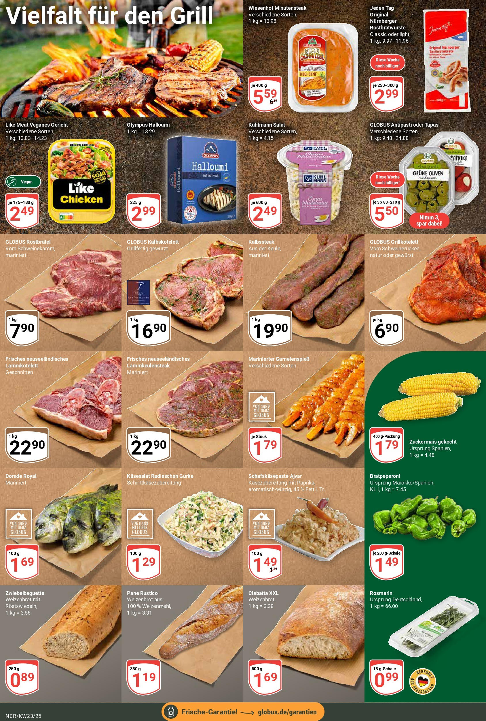 Globus prospekt Neubrandenburg	 (ab 01.06.2025) » Angebote online | Seite: 4 | Produkte: Grill, Pane, Baguette, Salat