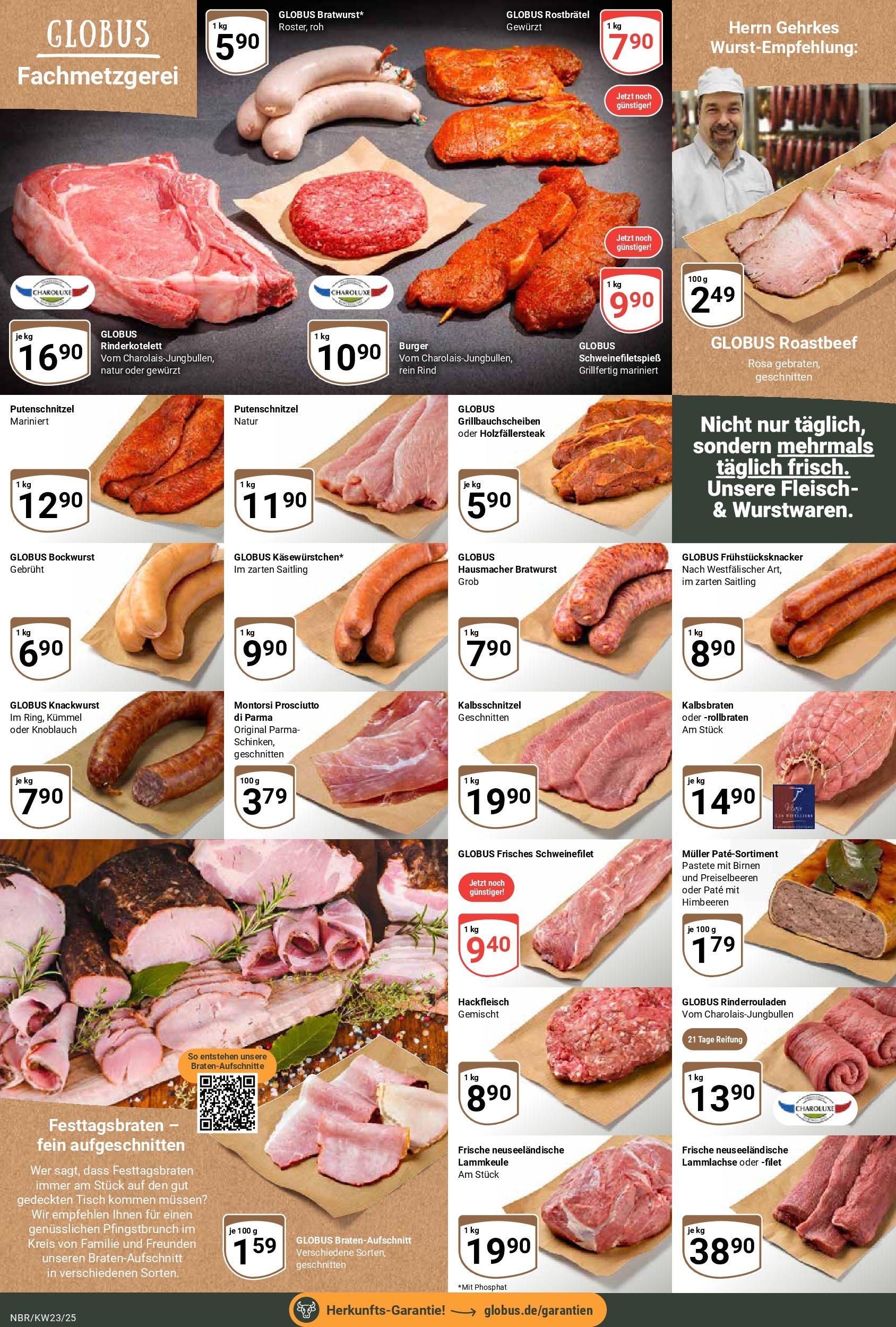 Globus prospekt Neubrandenburg	 (ab 01.06.2025) » Angebote online | Seite: 9 | Produkte: Lammkeule, Tisch, Burger, Putenschnitzel