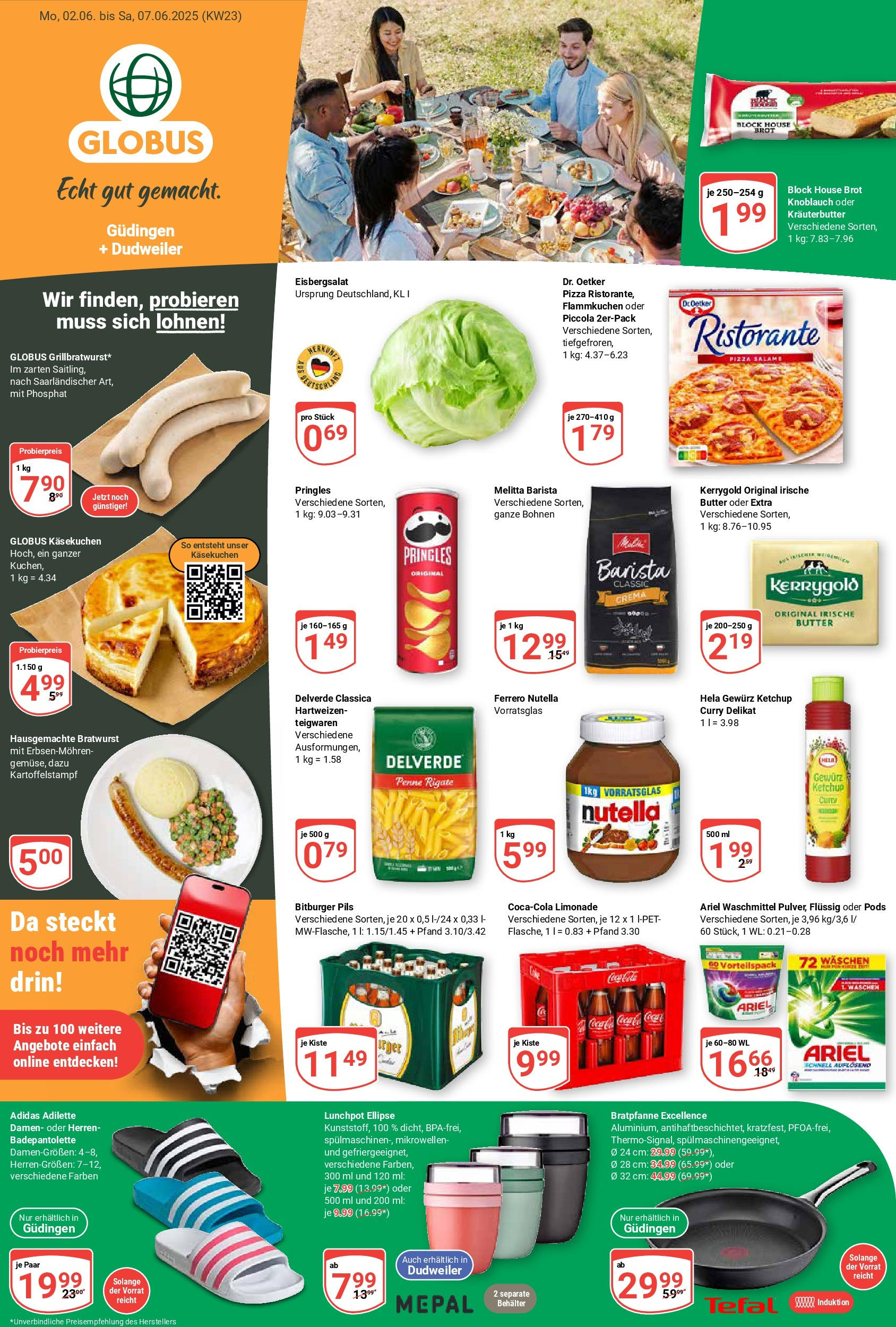 Globus prospekt Saarbrücken-Dudweiler	 (ab 01.06.2025) » Angebote online | Seite: 1 | Produkte: Butter, Pils, Limonade, Pringles