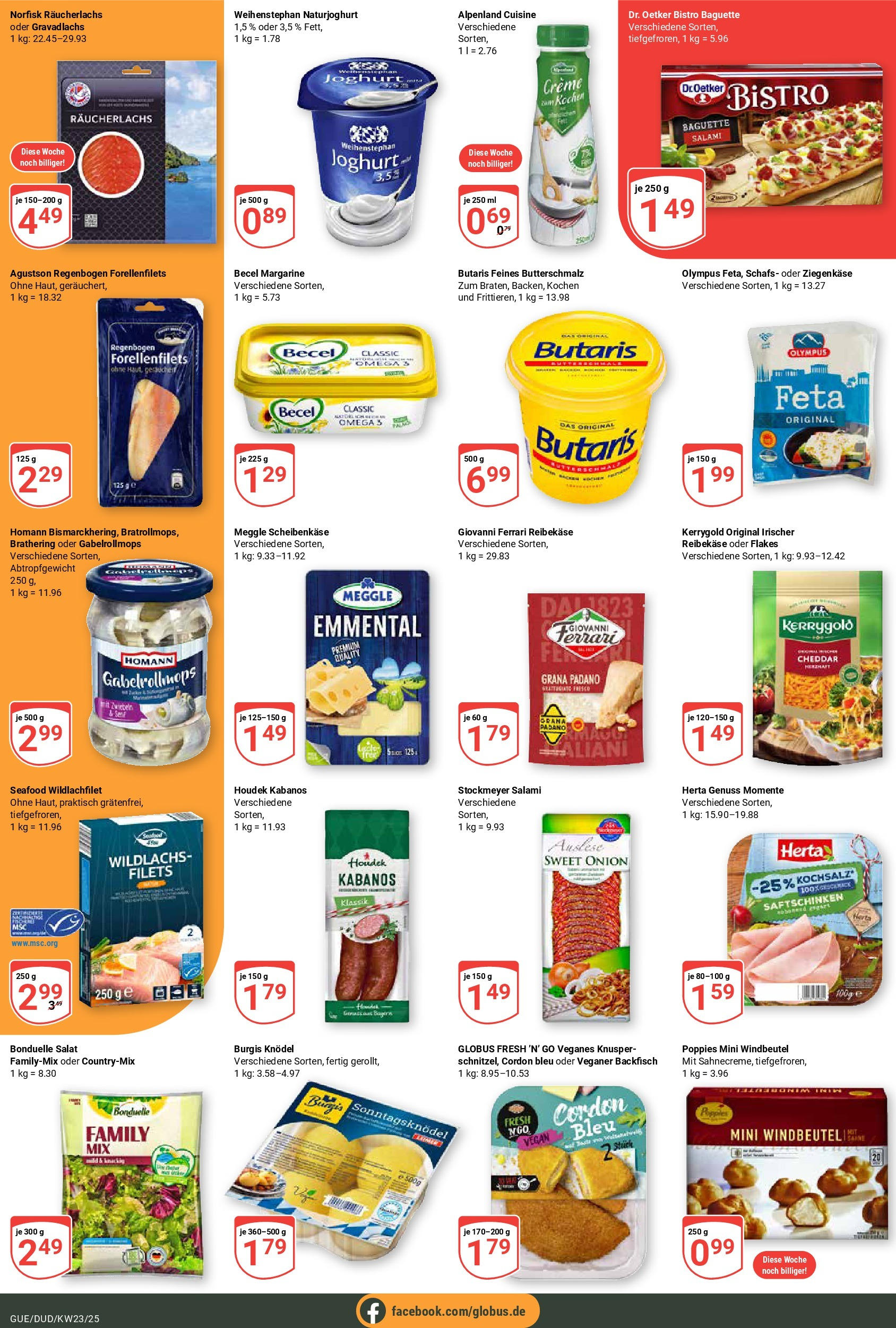 Globus prospekt Saarbrücken-Dudweiler	 (ab 01.06.2025) » Angebote online | Seite: 3 | Produkte: Butterschmalz, Baguette, Creme, Reibekase