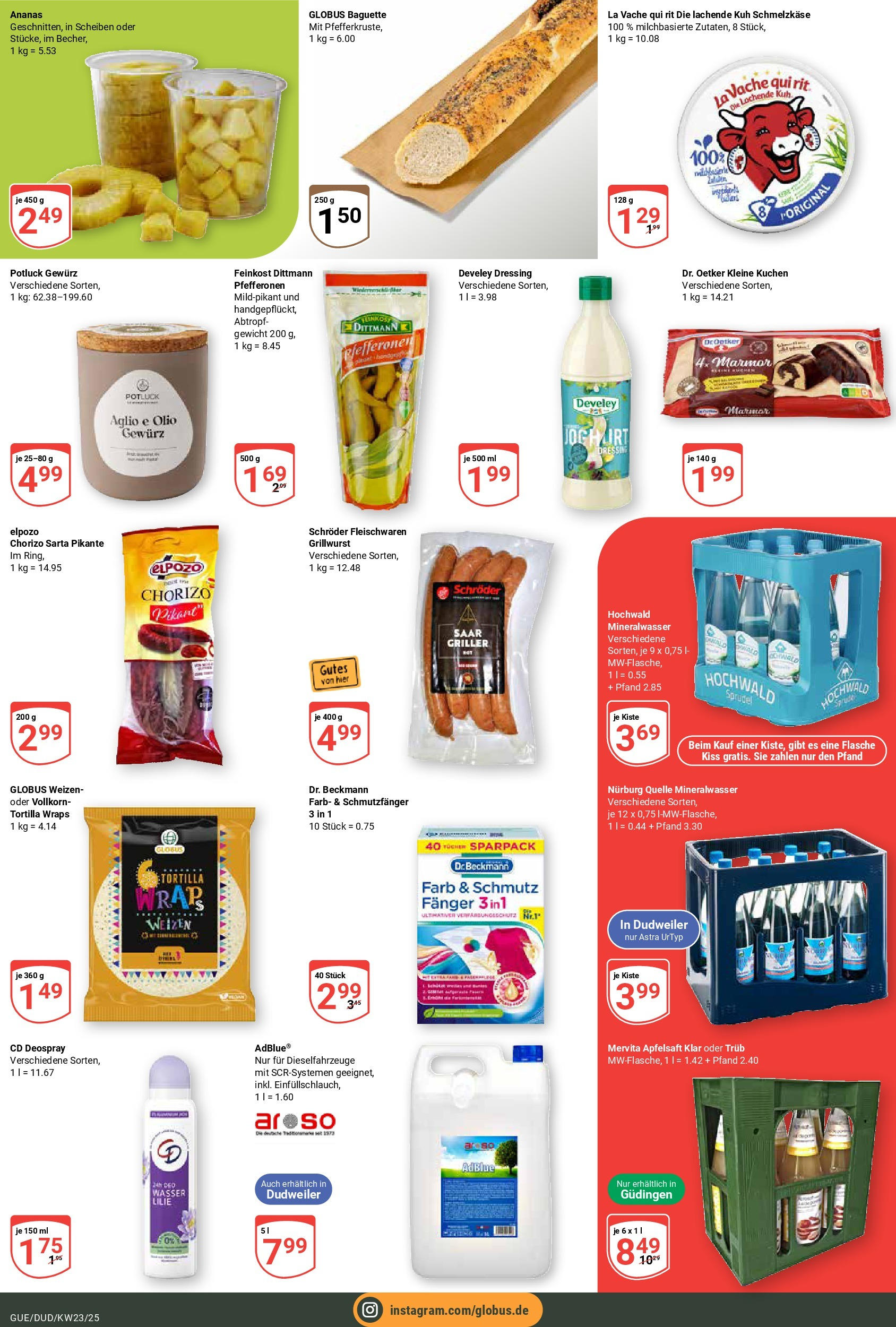 Globus prospekt Saarbrücken-Dudweiler	 (ab 01.06.2025) » Angebote online | Seite: 4 | Produkte: Gewicht, Mineralwasser, Deodorant, Deospray