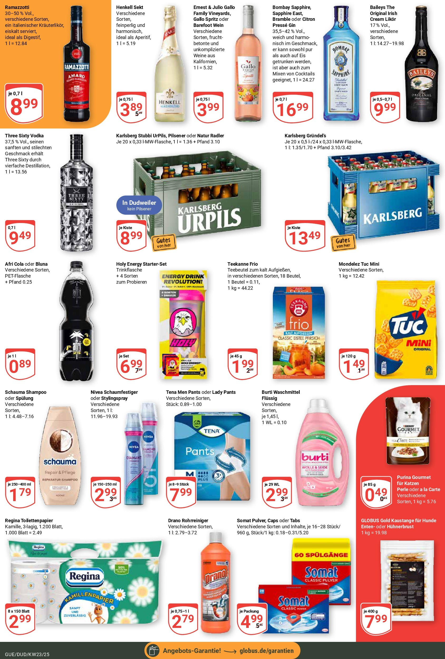 Globus prospekt Saarbrücken-Dudweiler	 (ab 01.06.2025) » Angebote online | Seite: 6 | Produkte: Cola, Energy, Shampoo, Ramazzotti