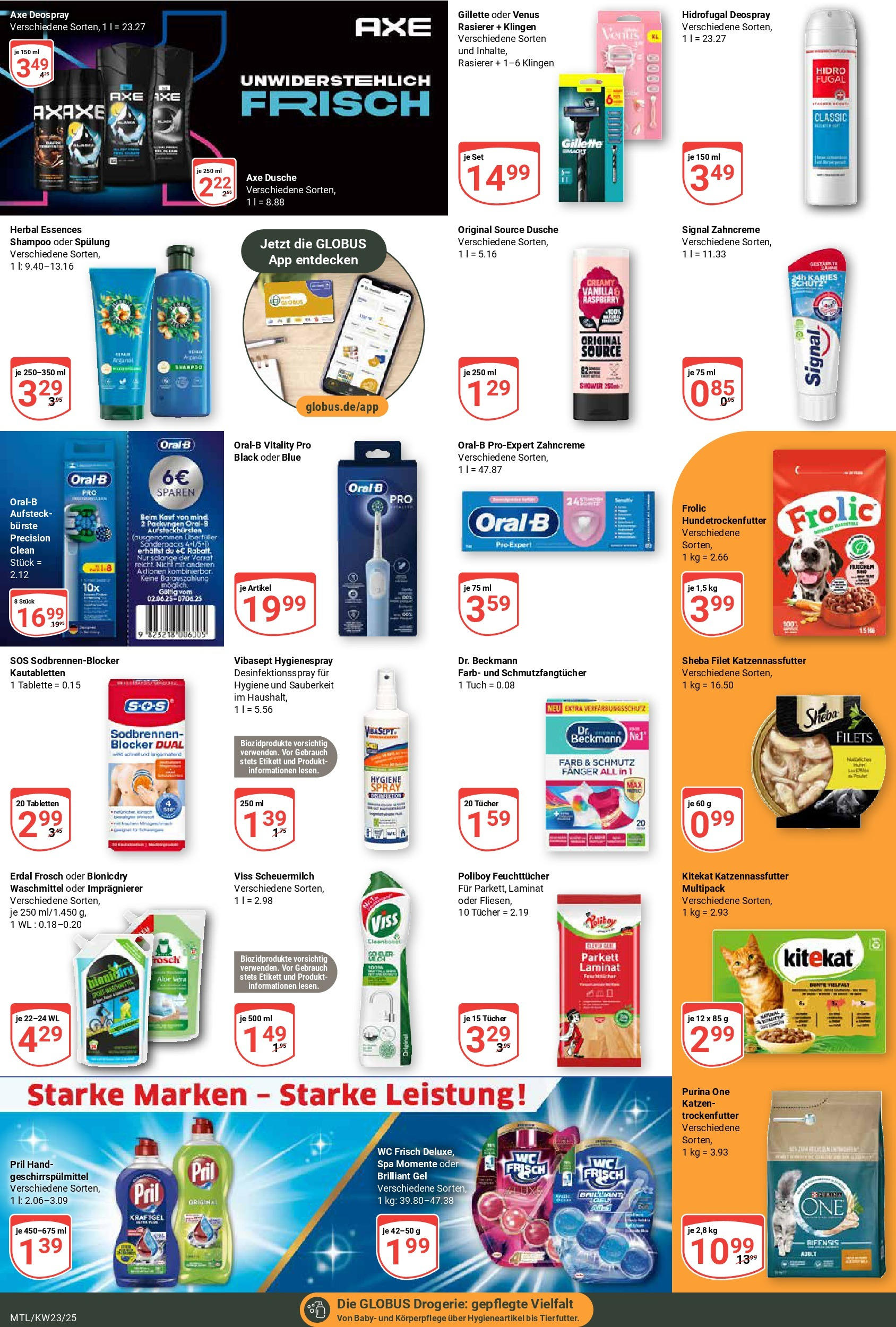 Globus prospekt Maintal-Dörnigheim	 (ab 01.06.2025) » Angebote online | Seite: 17 | Produkte: Dusche, Waschmittel, Deospray, Pril