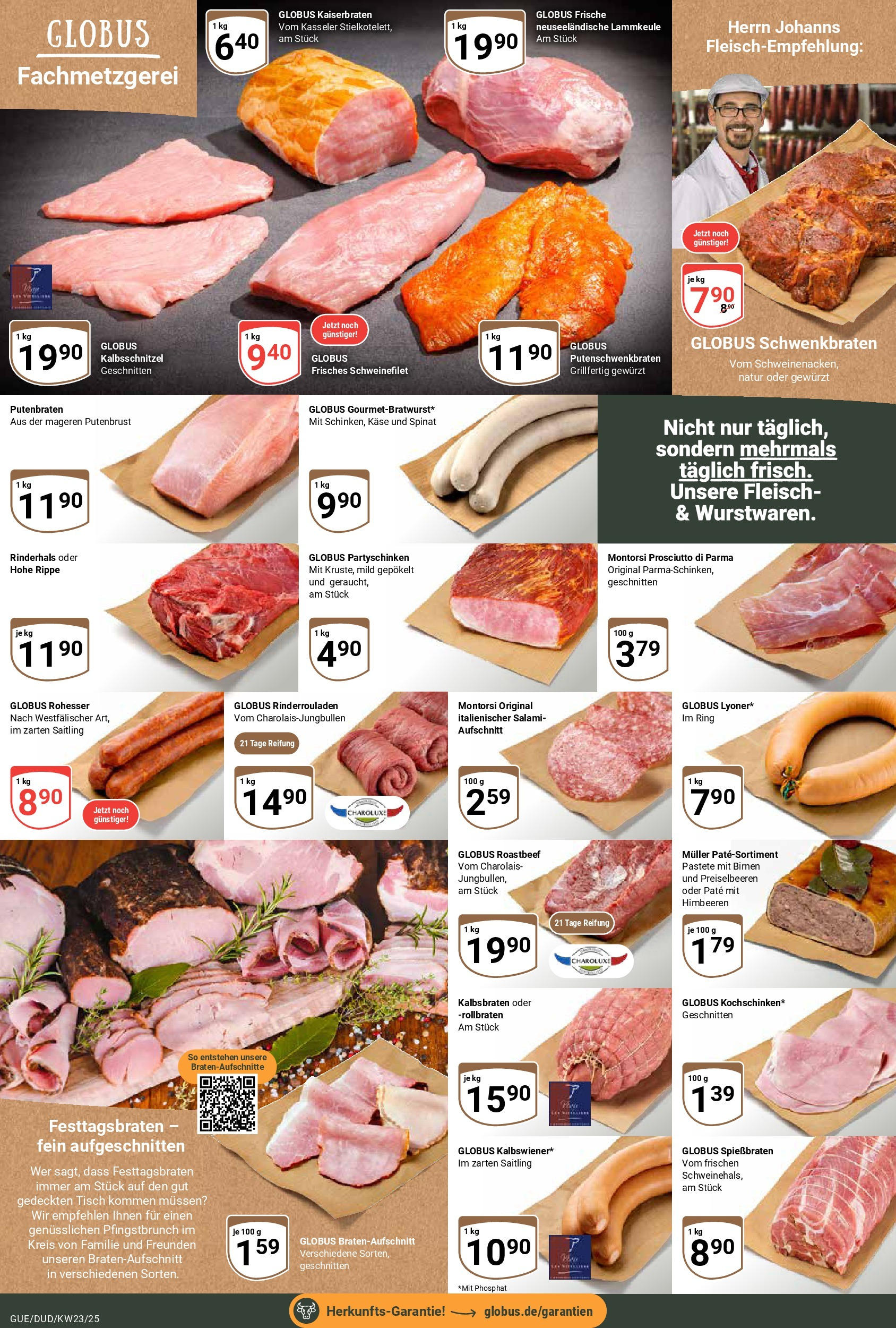 Globus prospekt Saarbrücken-Dudweiler	 (ab 01.06.2025) » Angebote online | Seite: 10 | Produkte: Käse, Tisch, Schweinefilet, Salami