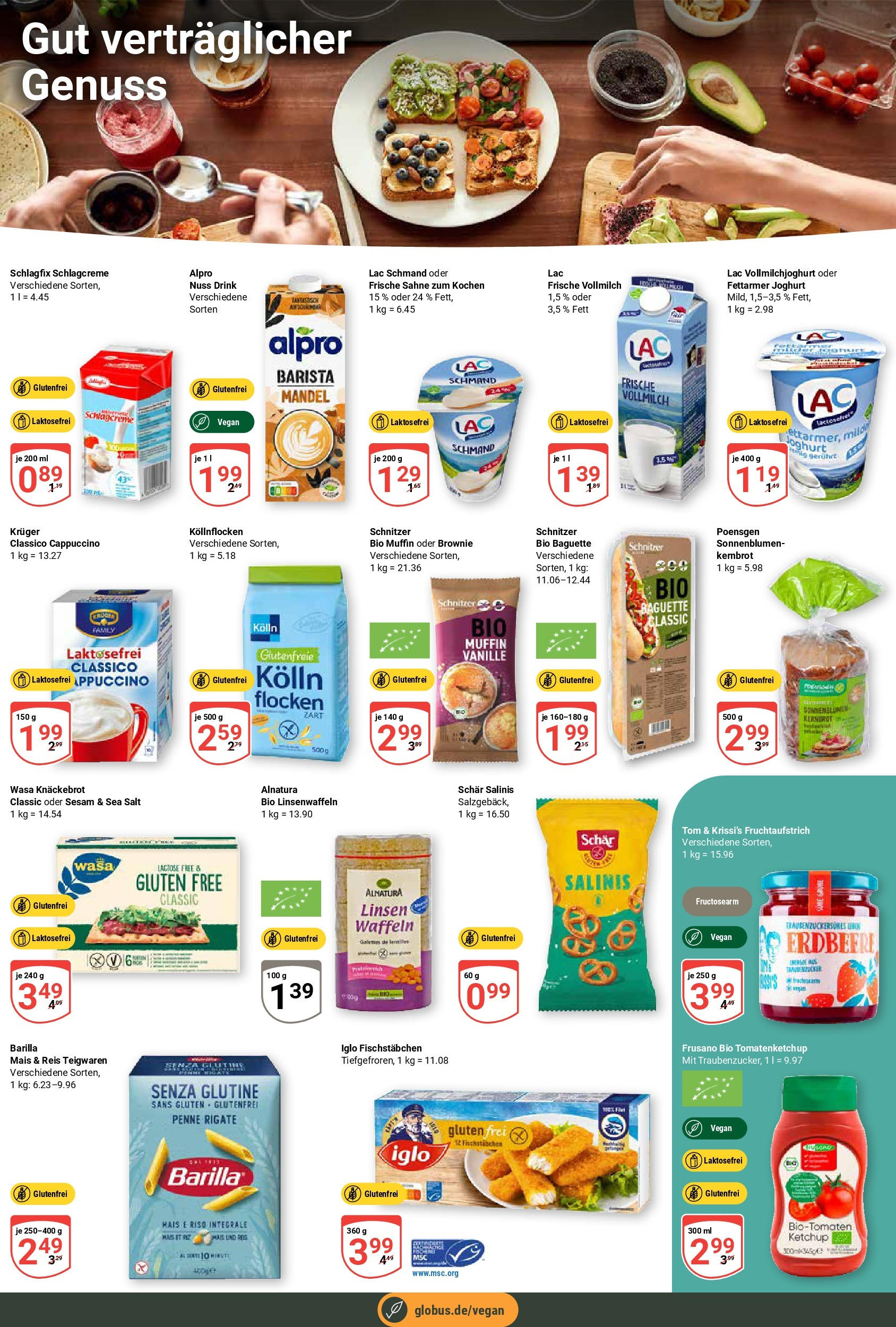Globus prospekt Hamburg	 (ab 02.06.2025) » Angebote online | Seite: 29 | Produkte: Waffeln, Fischstabchen, Wasa knackebrot, Sahne
