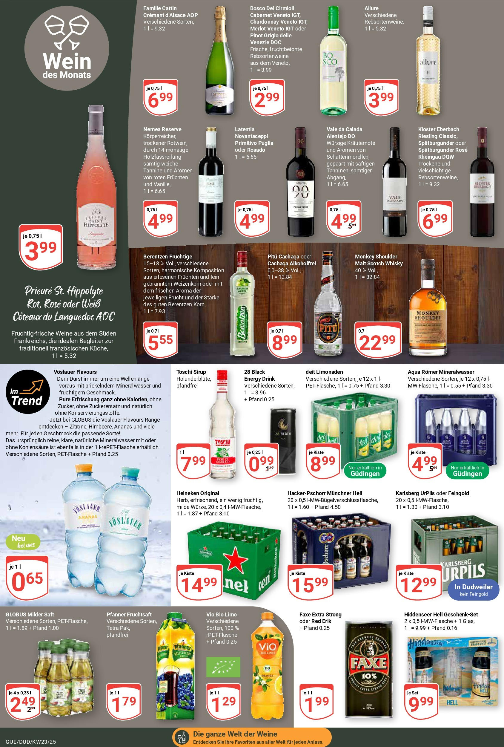 Globus prospekt Saarbrücken-Dudweiler	 (ab 01.06.2025) » Angebote online | Seite: 15 | Produkte: Whisky, Küche, Saft, Wein