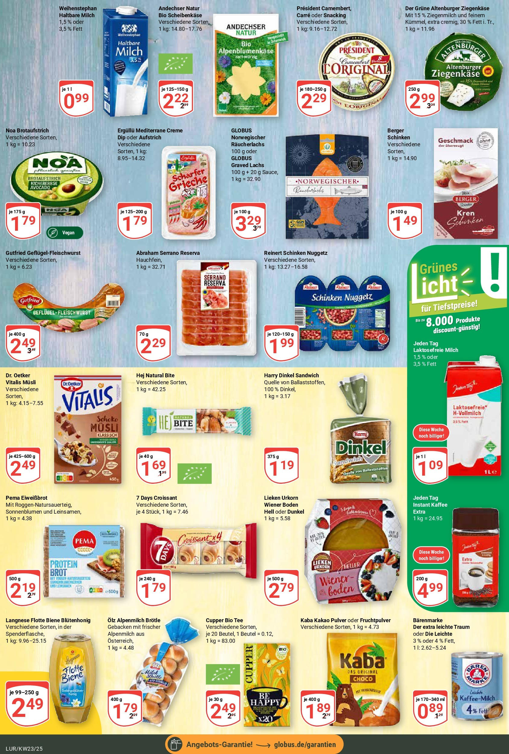 Globus prospekt Hamburg	 (ab 02.06.2025) » Angebote online | Seite: 9 | Produkte: Milch, Burger, Creme, Räucherlachs