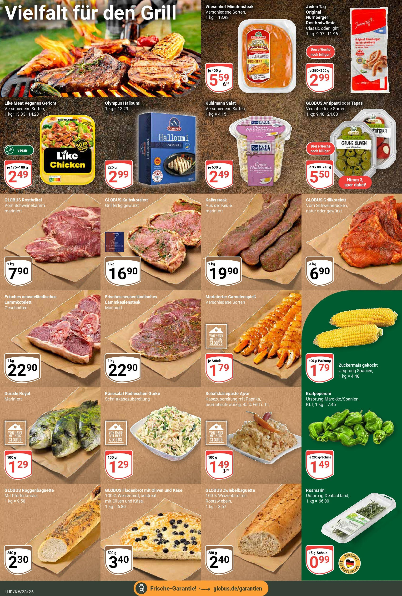 Globus prospekt Hamburg	 (ab 02.06.2025) » Angebote online | Seite: 16 | Produkte: Grill, Schnitzel, Paprika, Steak