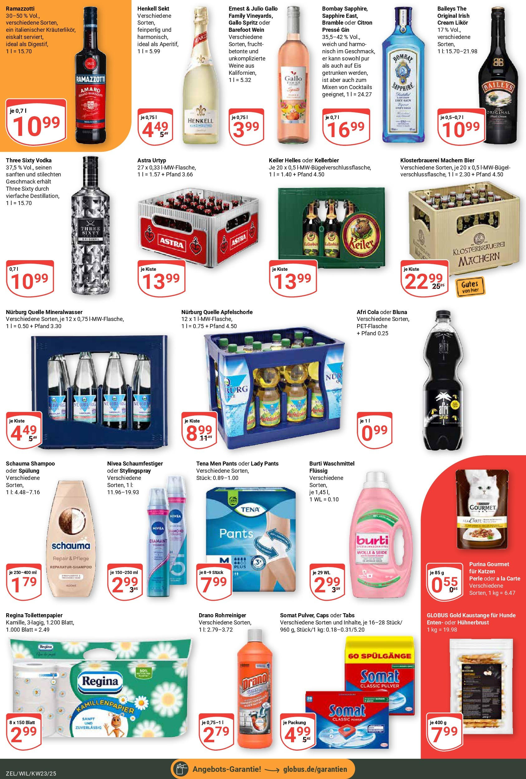 Globus prospekt Zell/mosel	 (ab 01.06.2025) » Angebote online | Seite: 4 | Produkte: Cola, Mineralwasser, Wein, Vodka