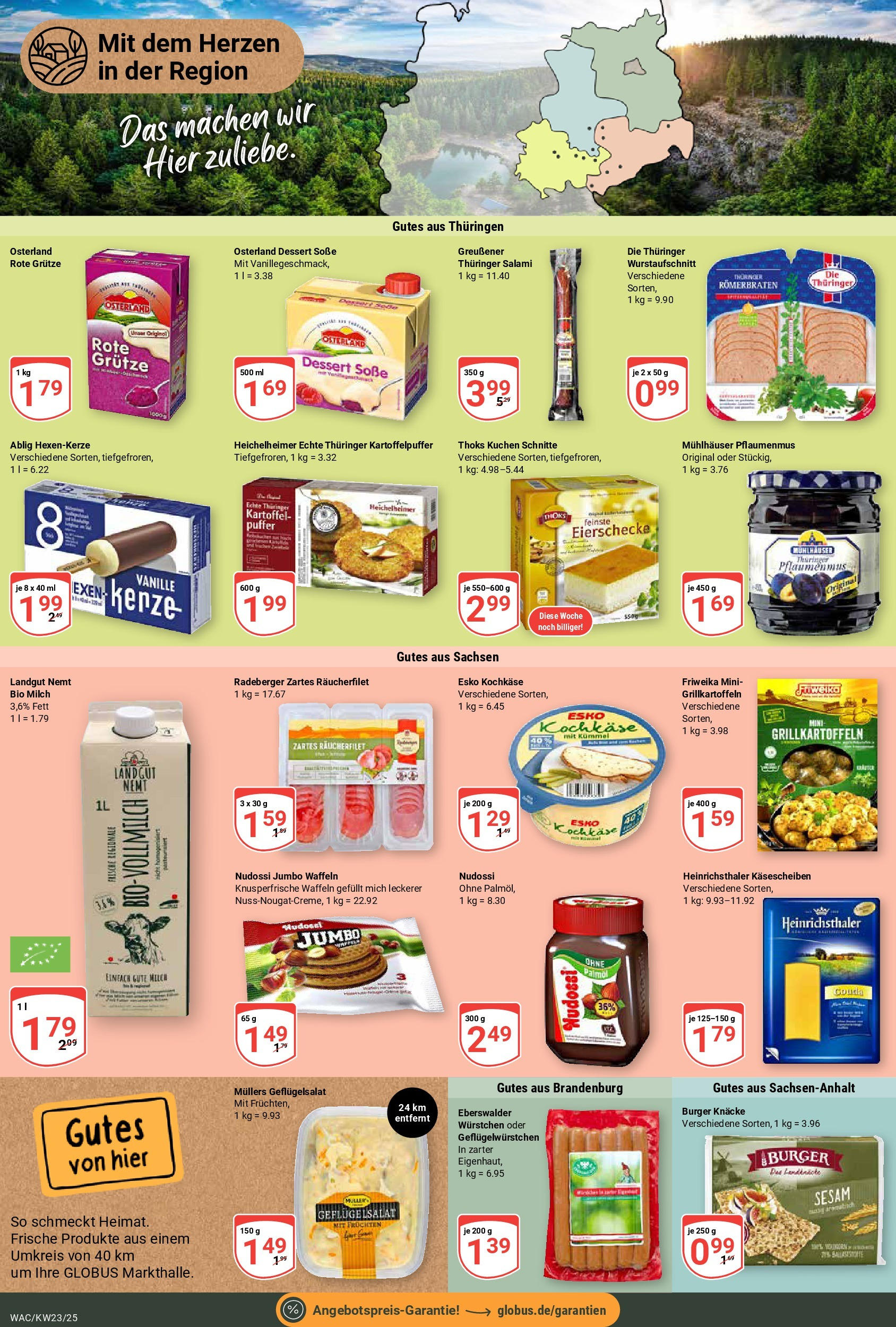 Globus prospekt Markkleeberg	 (ab 01.06.2025) » Angebote online | Seite: 16 | Produkte: Burger, Waffeln, Soße, Salami