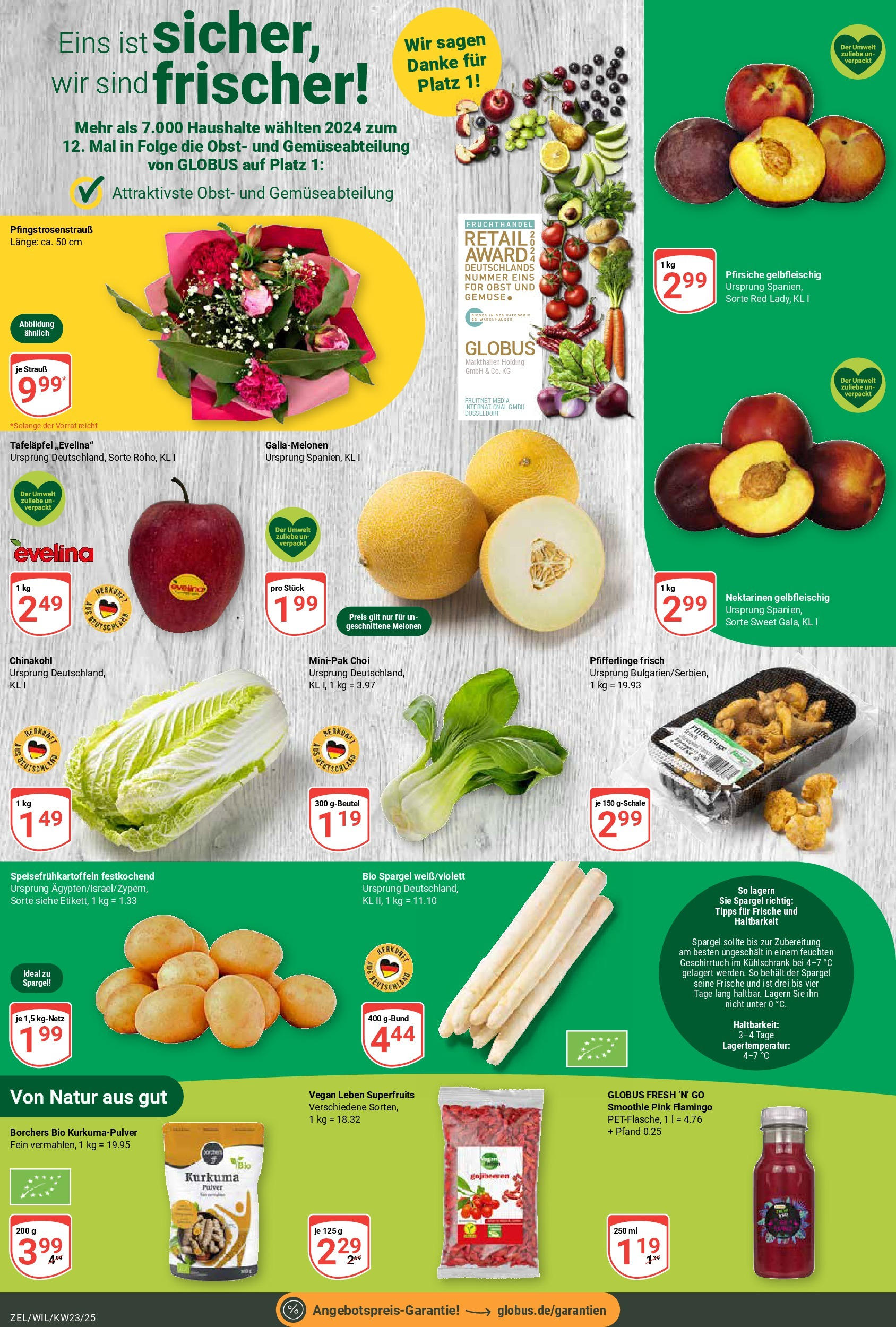 Globus prospekt Zell/mosel	 (ab 01.06.2025) » Angebote online | Seite: 5 | Produkte: Nektarinen, Spargel, Pfifferlinge, Chinakohl