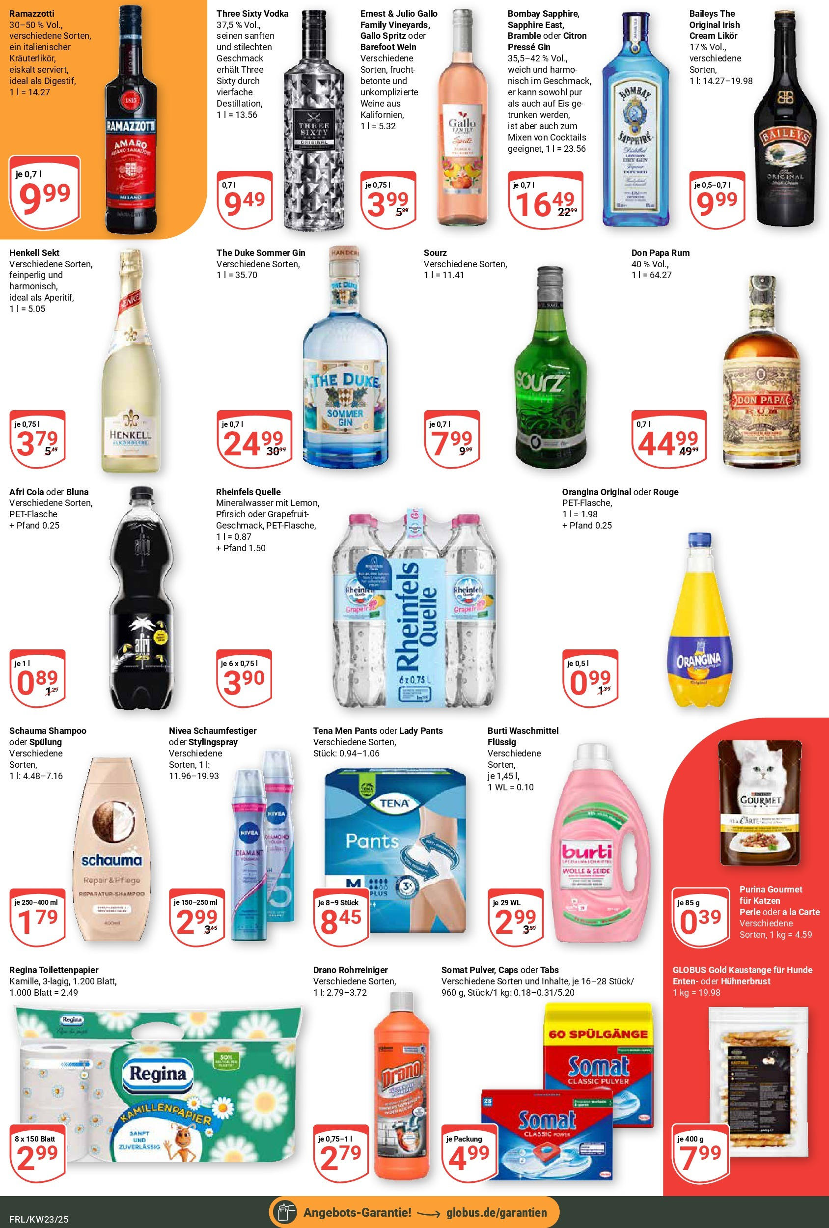 Globus prospekt Freilassing	 (ab 01.06.2025) » Angebote online | Seite: 3 | Produkte: Rouge, Mineralwasser, Grapefruit, Vodka