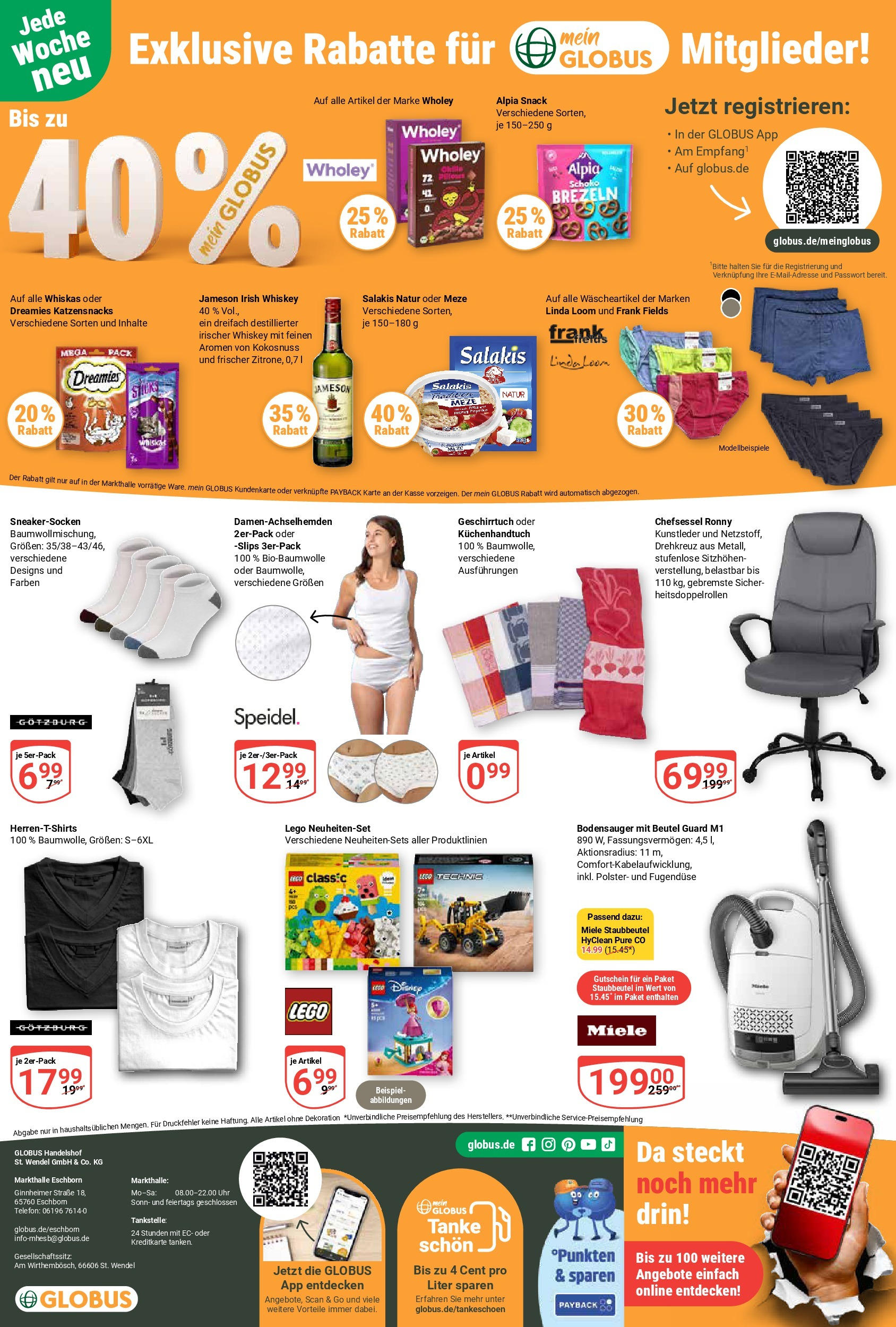 Globus - Globus: Wochenangebote (ab 01.06.2025) » Angebote online | Seite: 20 | Produkte: Miele, T-Shirt, Whiskey, Telefon