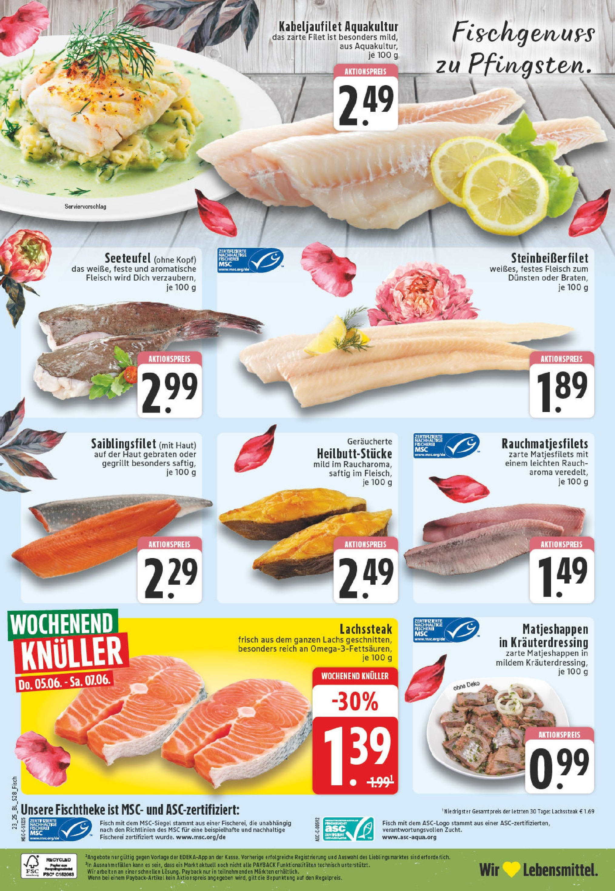 Edeka prospekt Dortmund-Holzen	 (ab 02.06.2025) » Angebote Online | Seite: 28 | Produkte: Dressing, Fisch, Lachs, Steak