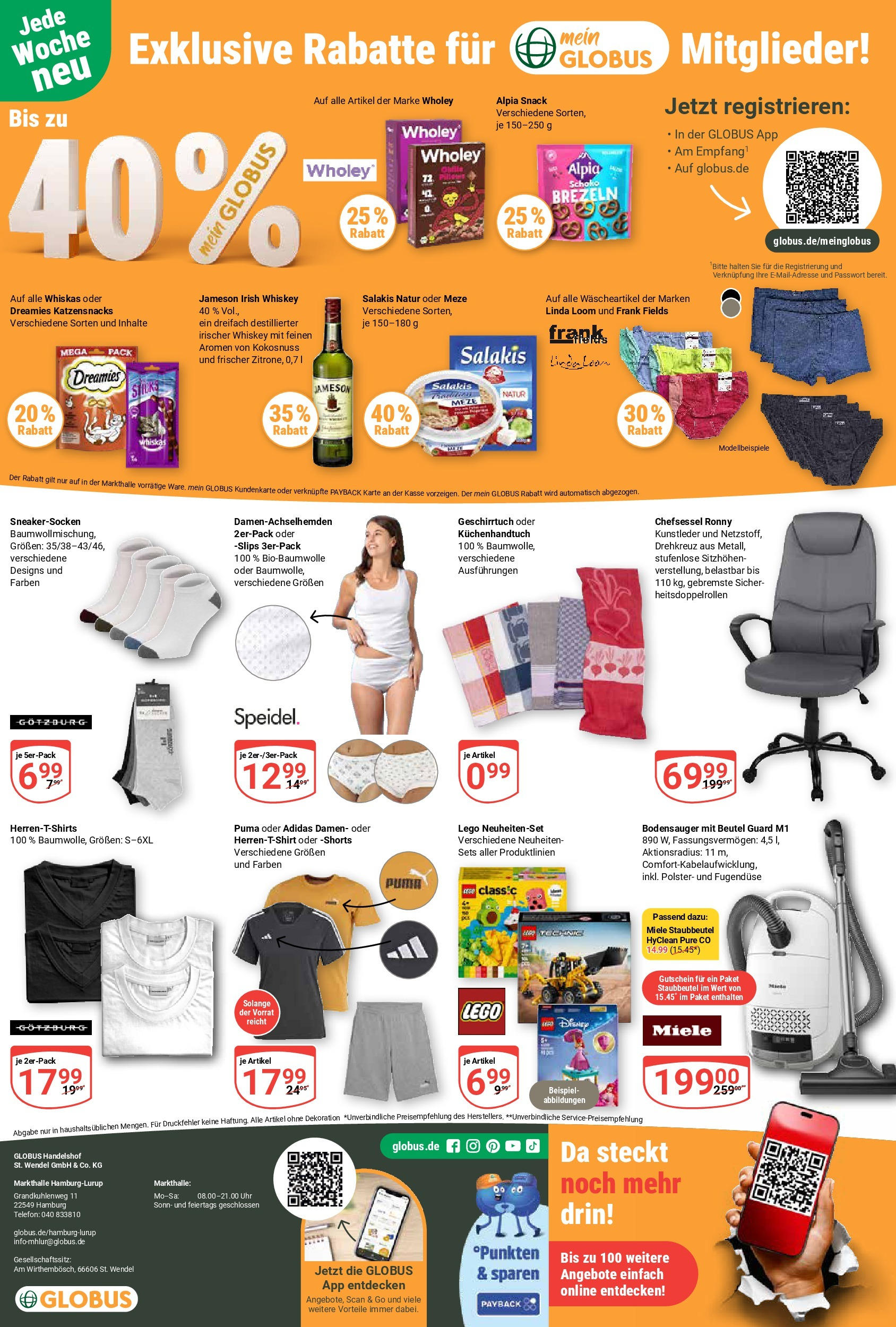 Globus prospekt Hamburg	 (ab 02.06.2025) » Angebote online | Seite: 24 | Produkte: Miele, Jameson, Chefsessel, Whiskey