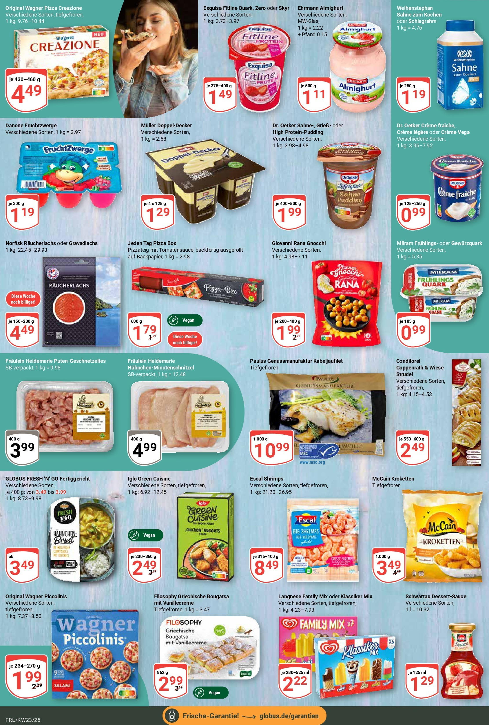 Globus prospekt Freilassing	 (ab 01.06.2025) » Angebote online | Seite: 10 | Produkte: Ehrmann almighurt, Fruchtzwerge, Wagner pizza, Milram