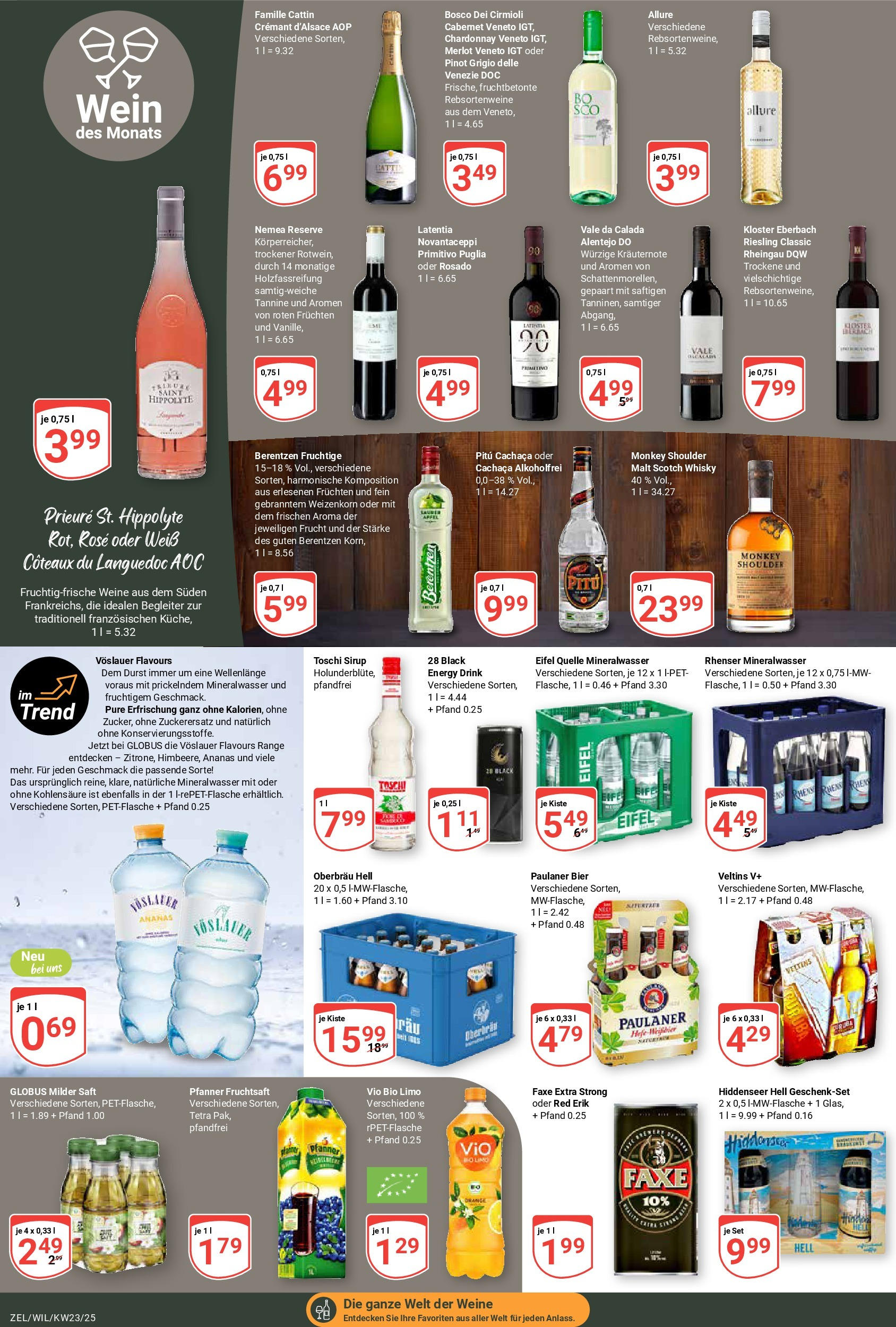Globus prospekt Zell/mosel	 (ab 01.06.2025) » Angebote online | Seite: 14 | Produkte: Bier, Merlot, Veltins, Berentzen
