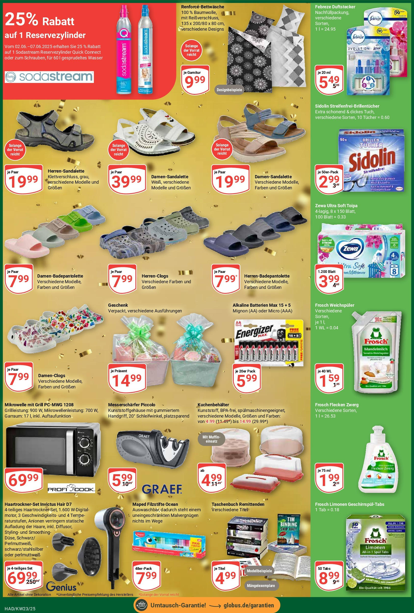 Globus prospekt Halle (saale)	 (ab 01.06.2025) » Angebote online | Seite: 3 | Produkte: Mikrowelle, Zewa, Weichspüler, Sodastream