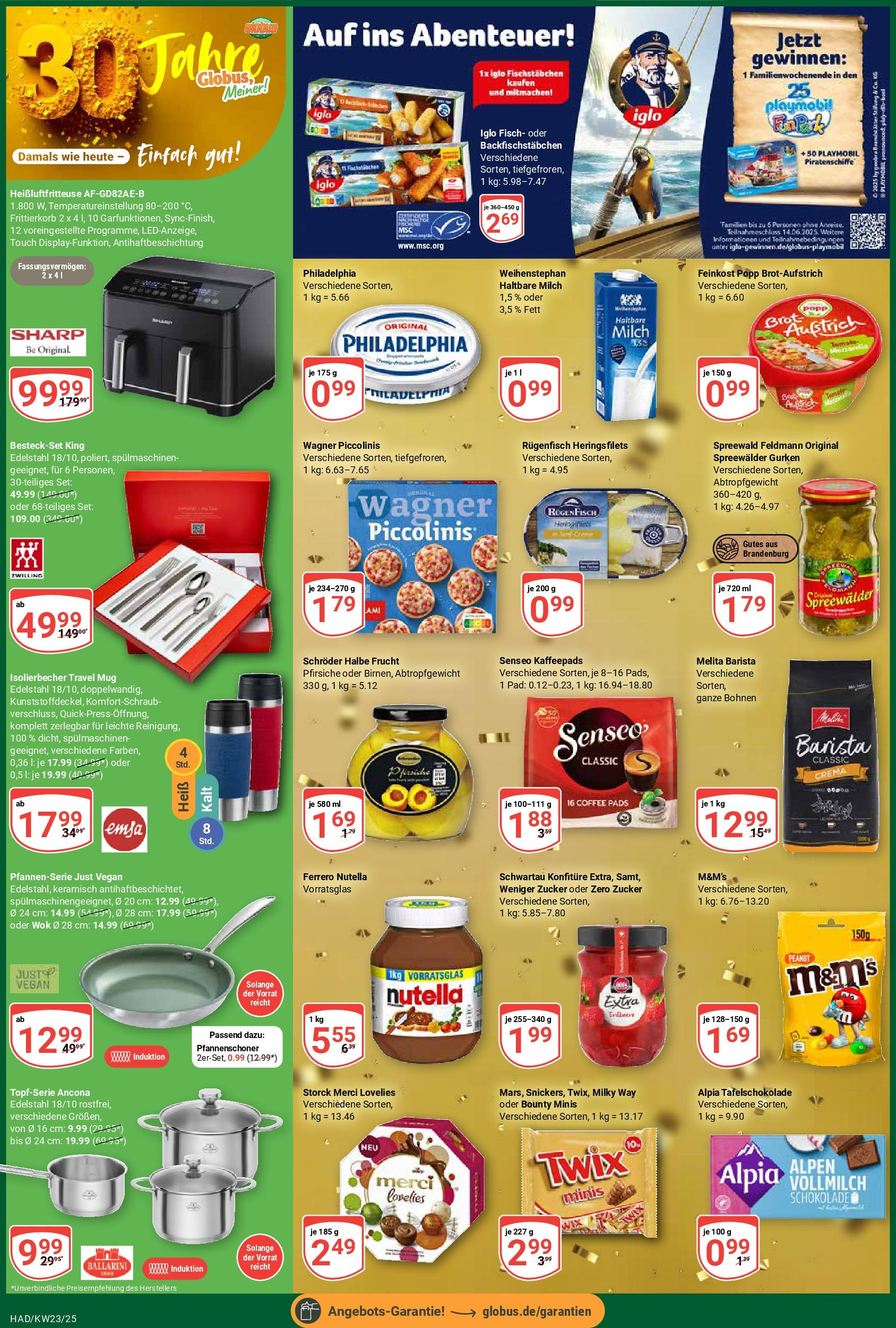 Globus prospekt Halle (saale)	 (ab 01.06.2025) » Angebote online | Seite: 4 | Produkte: Schokolade, Iglo, Fisch, Gurken