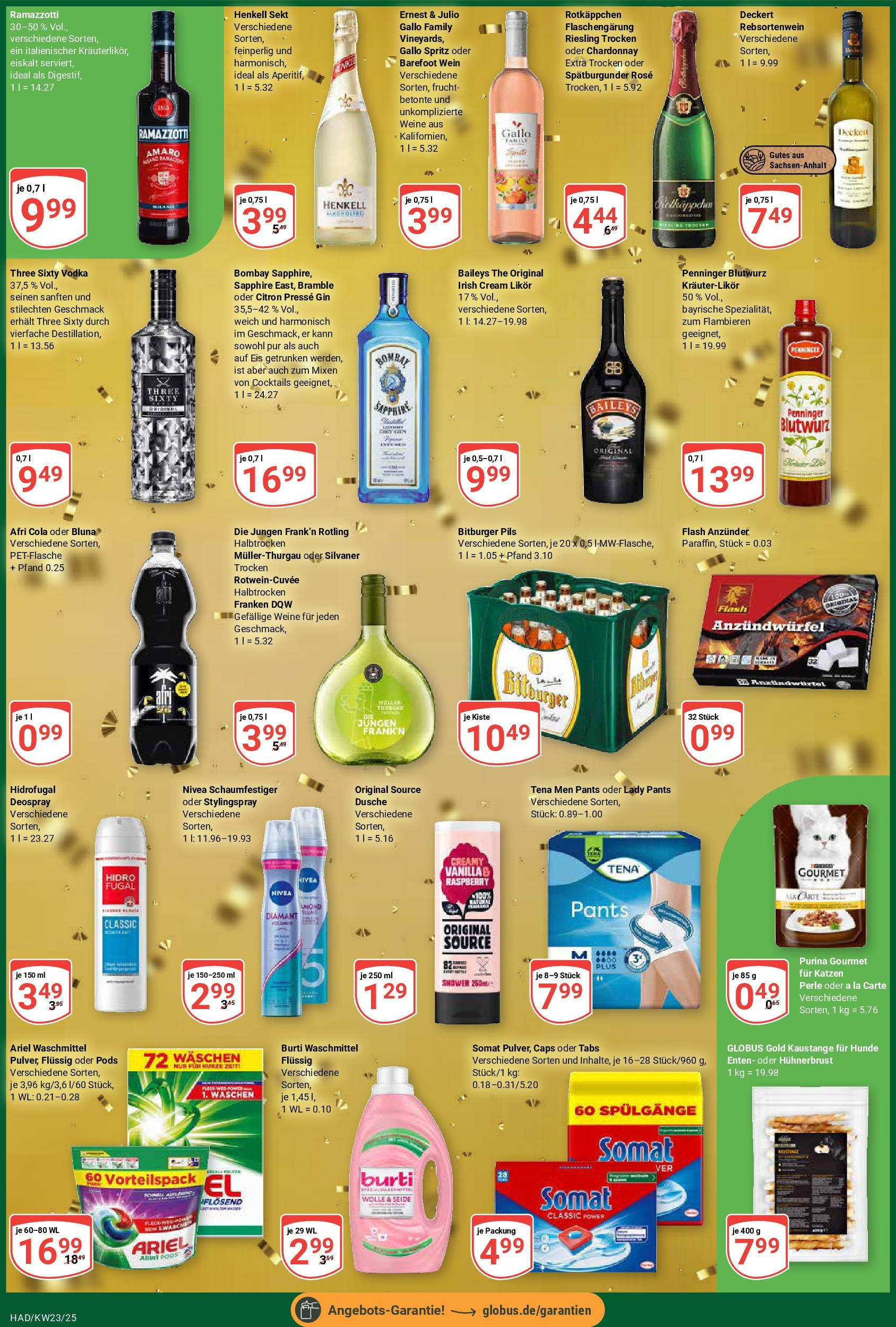 Globus prospekt Halle (saale)	 (ab 01.06.2025) » Angebote online | Seite: 5 | Produkte: Bitburger, Deodorant, Waschmittel, Ramazzotti
