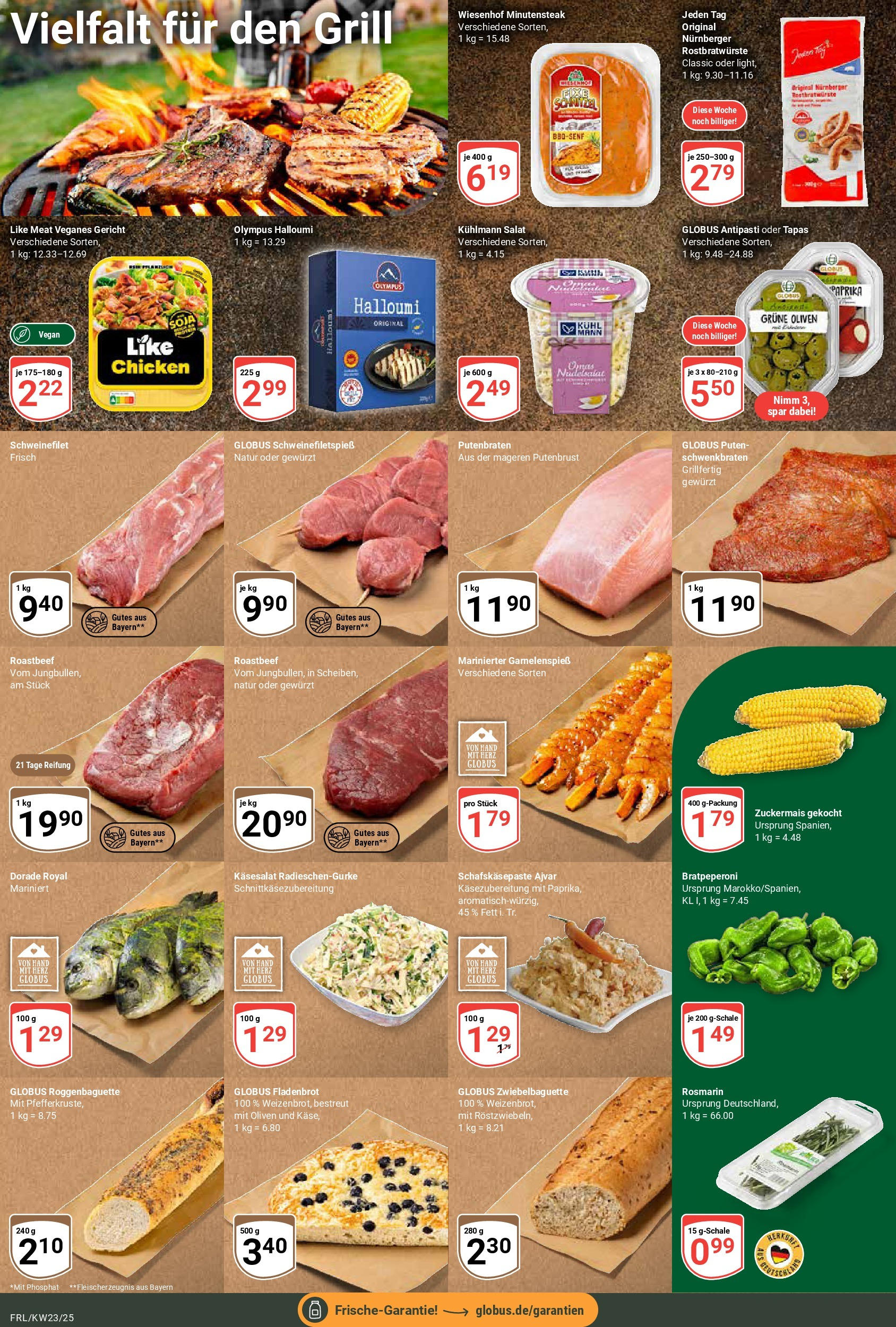 Globus prospekt Freilassing	 (ab 01.06.2025) » Angebote online | Seite: 16 | Produkte: Käse, Baguette, Schnitzel, Chili