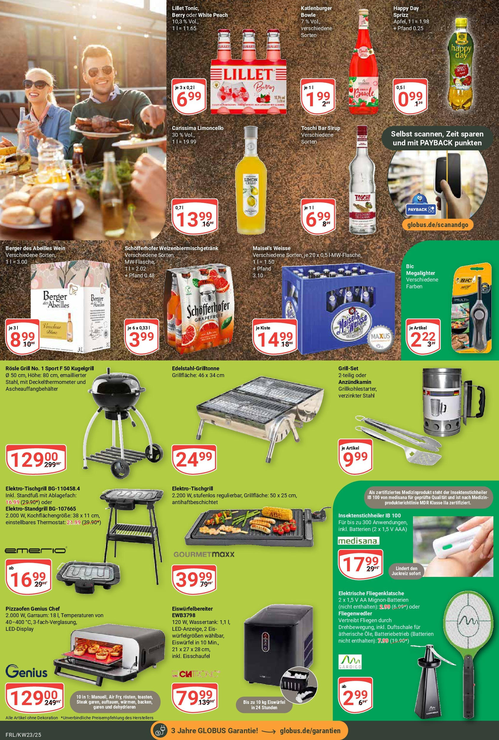 Globus prospekt Freilassing	 (ab 01.06.2025) » Angebote online | Seite: 18 | Produkte: Sirup, Limoncello, Steak, Eis
