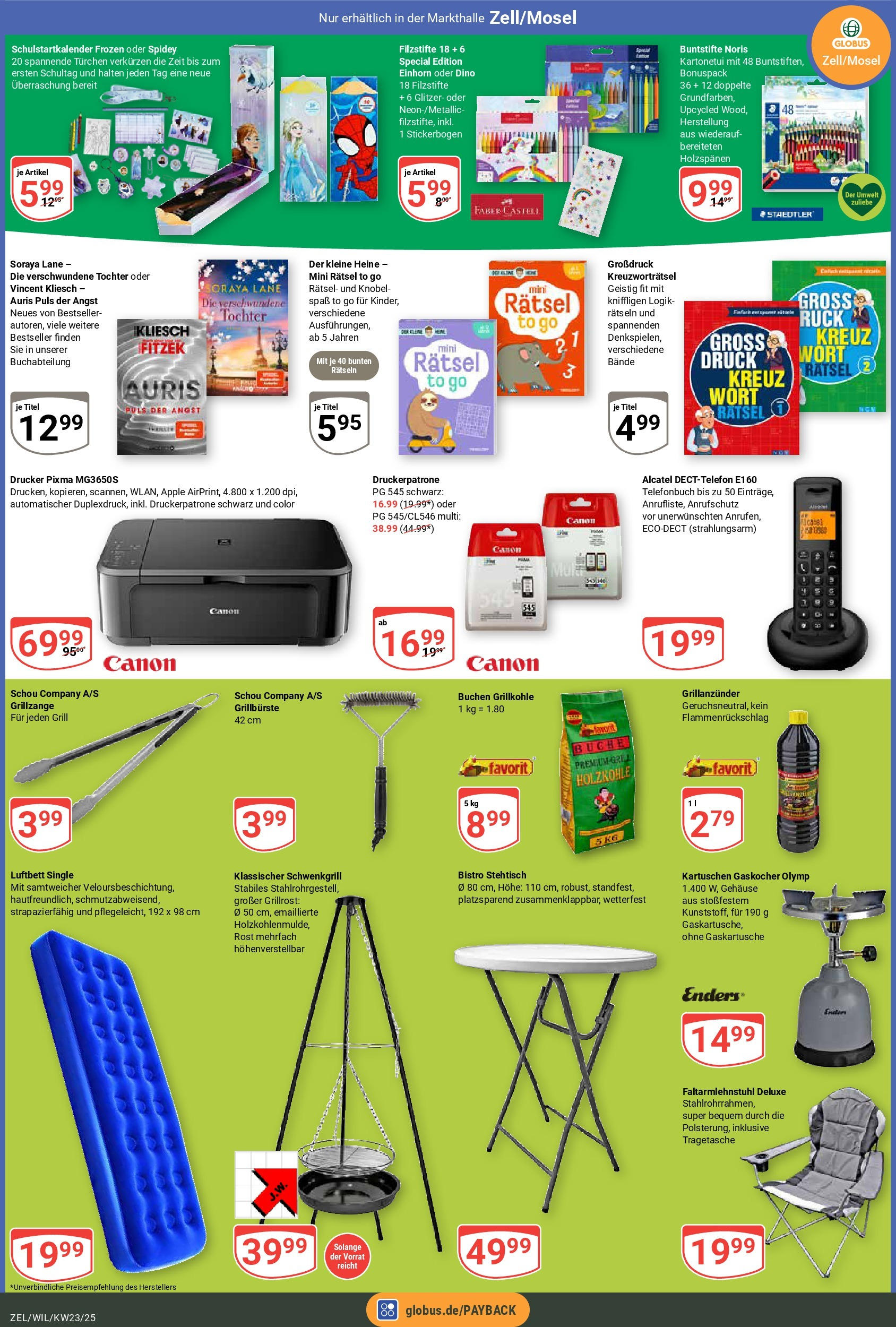 Globus prospekt Zell/mosel	 (ab 01.06.2025) » Angebote online | Seite: 23 | Produkte: Grill, Apple, Drucker