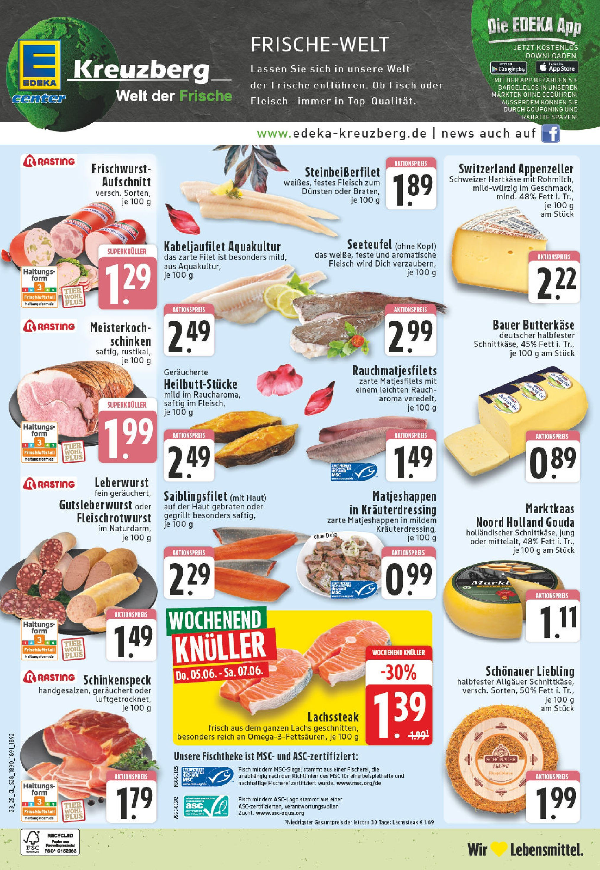 Edeka prospekt Koblenz	 (ab 01.06.2025) » Angebote Online | Seite: 28 | Produkte: Gouda, Lachs, Schinken, Fleisch