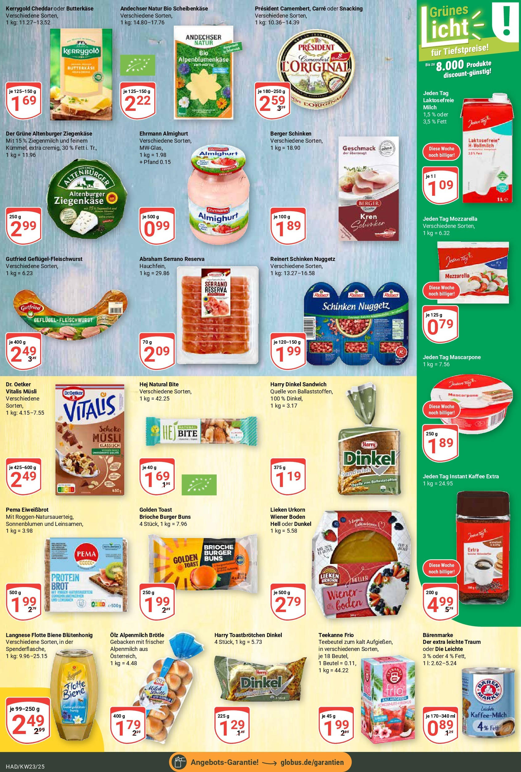 Globus prospekt Halle (saale)	 (ab 01.06.2025) » Angebote online | Seite: 13 | Produkte: Langnese, Milch, Toast, Teekanne