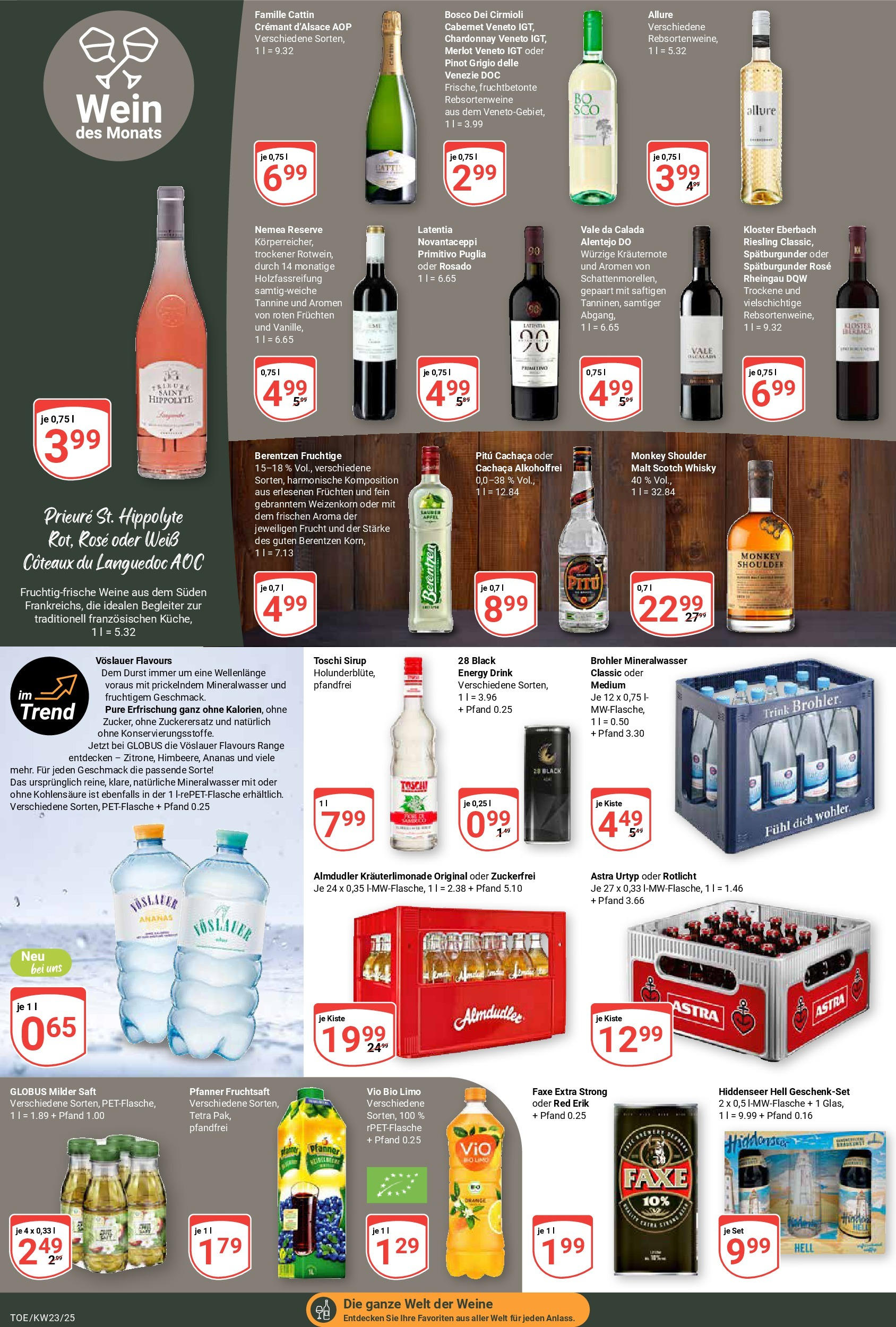 Globus prospekt Tönisvorst	 (ab 01.06.2025) » Angebote online | Seite: 15 | Produkte: Whisky, Merlot, Ananas, Sirup
