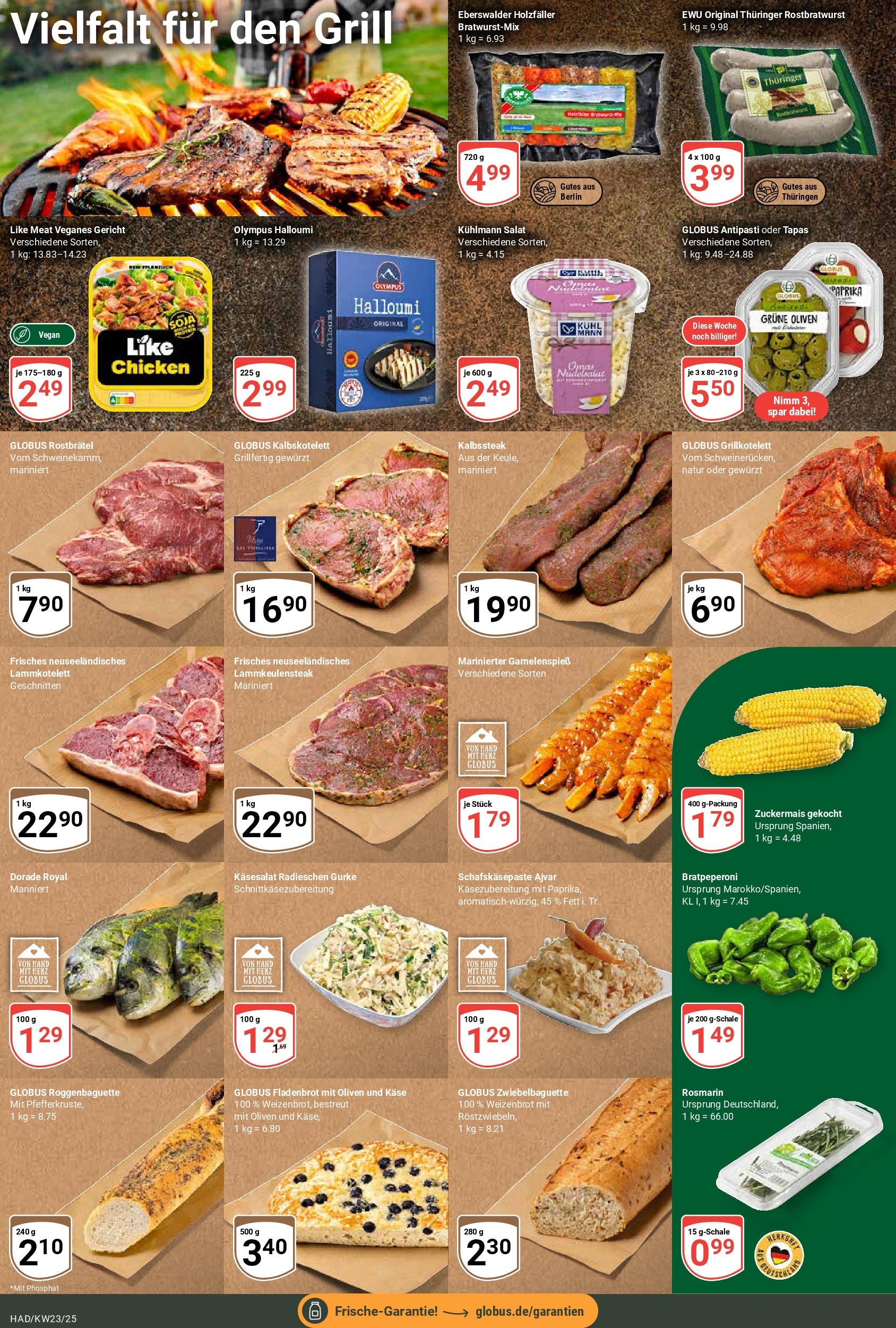 Globus prospekt Halle (saale)	 (ab 01.06.2025) » Angebote online | Seite: 20 | Produkte: Feta, Paprika, Like meat, Steak