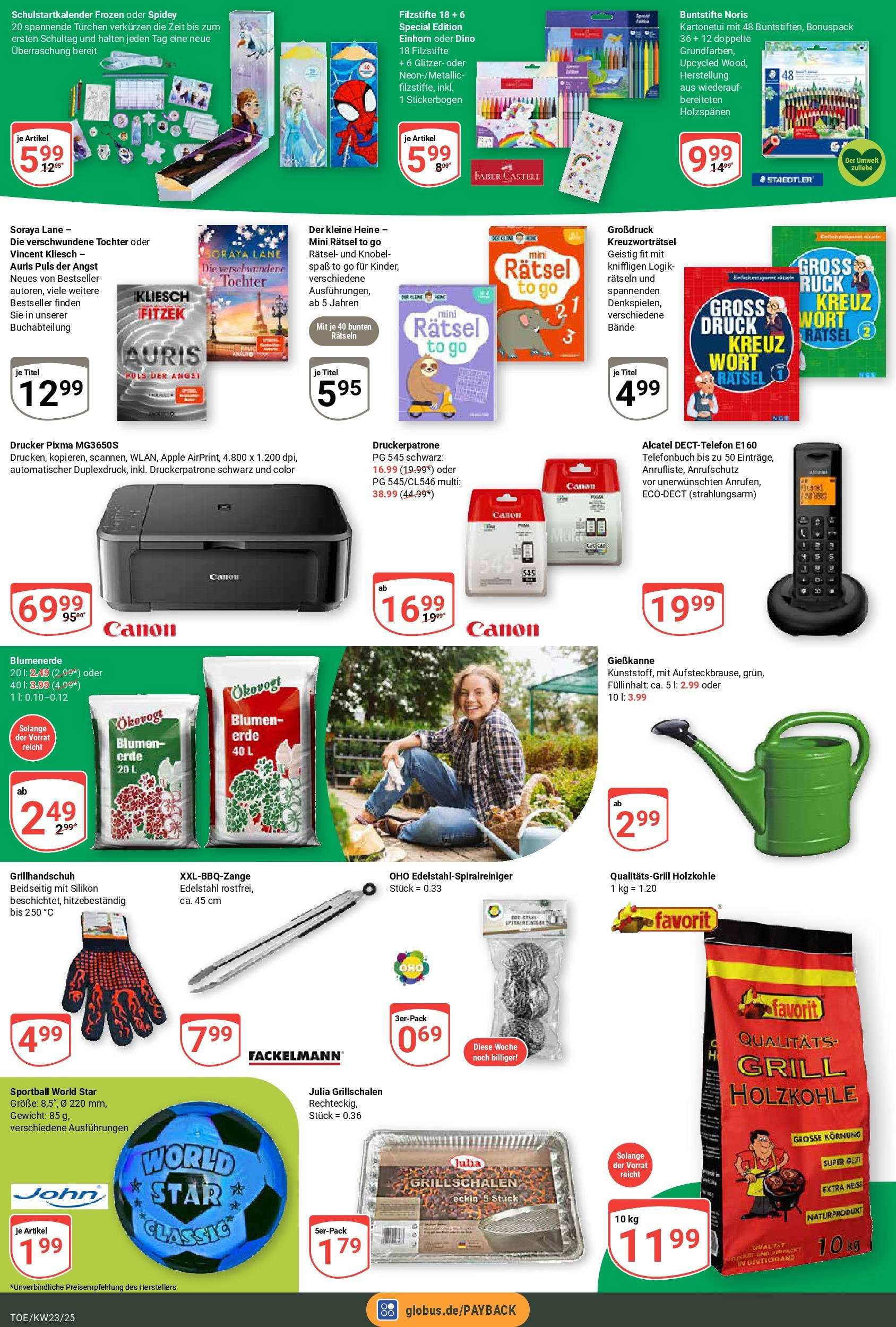 Globus prospekt Tönisvorst	 (ab 01.06.2025) » Angebote online | Seite: 23 | Produkte: Grill, Apple, Blumenerde, Drucker
