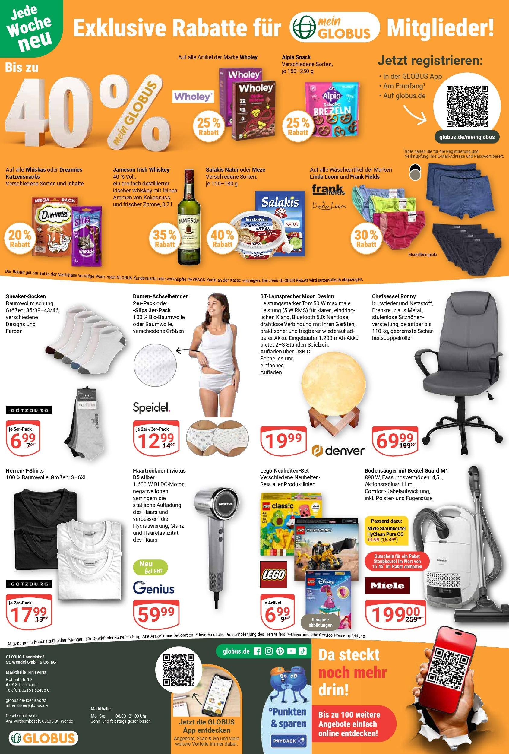Globus prospekt Tönisvorst	 (ab 01.06.2025) » Angebote online | Seite: 24 | Produkte: T-Shirt, Jameson, Whiskey, Uhr