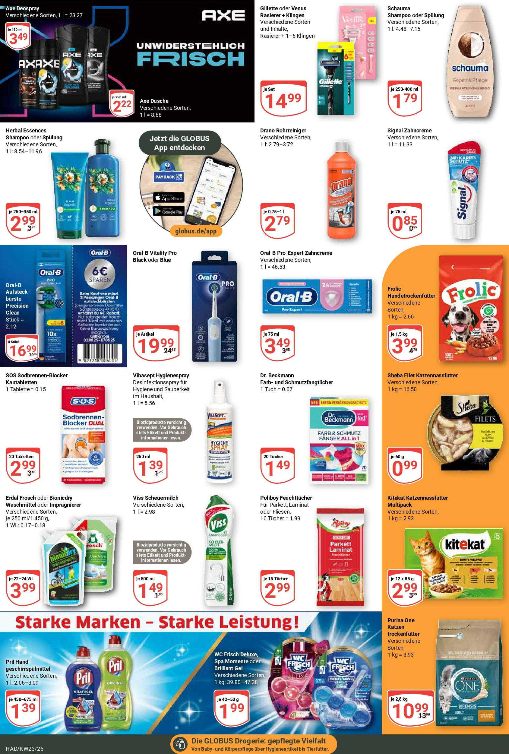 Globus prospekt Halle (saale)	 (ab 01.06.2025) » Angebote online | Seite: 24 | Produkte: Purina one, Shower Gel, Deospray, Pril