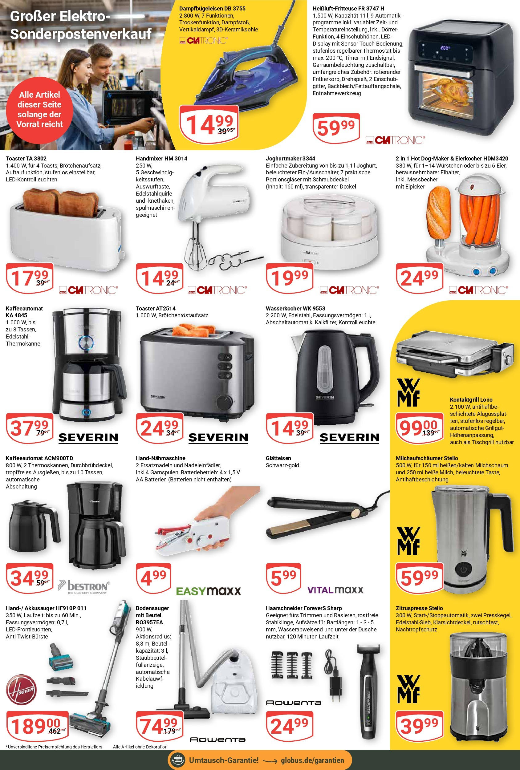 Globus prospekt Tönisvorst	 (ab 01.06.2025) » Angebote online | Seite: 30 | Produkte: Mixer, Toaster, Dusche, Handmixer