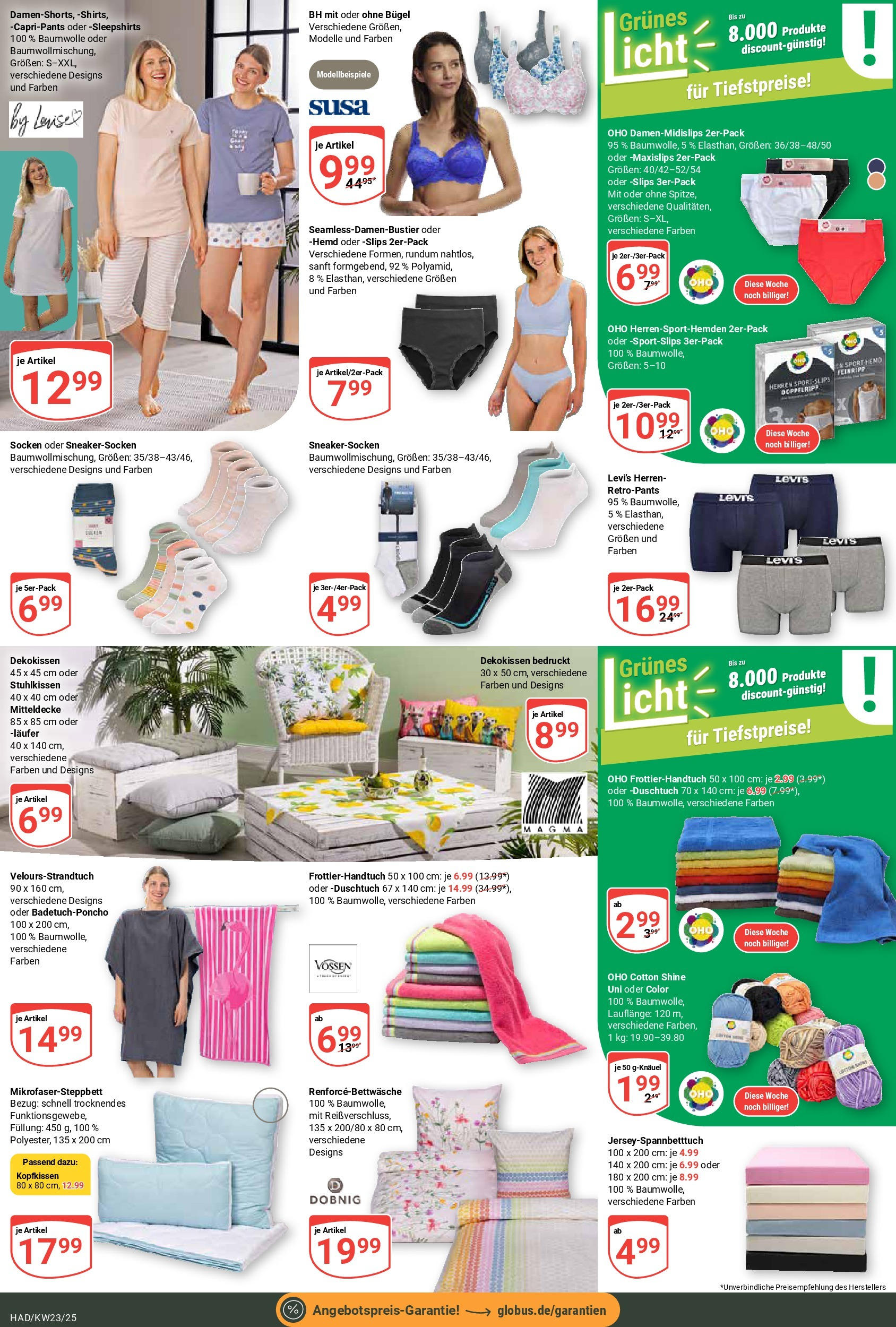 Globus prospekt Halle (saale)	 (ab 01.06.2025) » Angebote online | Seite: 28 | Produkte: Kopfkissen, Hemd, BH, Socken