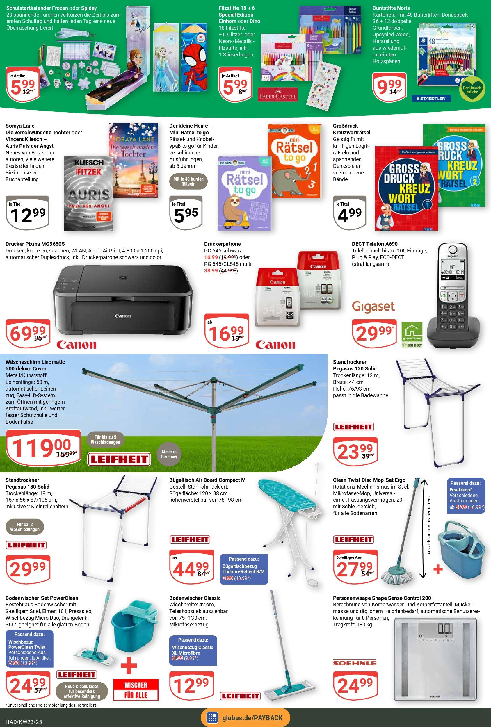 Globus prospekt Halle (saale)	 (ab 01.06.2025) » Angebote online | Seite: 29 | Produkte: Personenwaage, Apple, Drucker