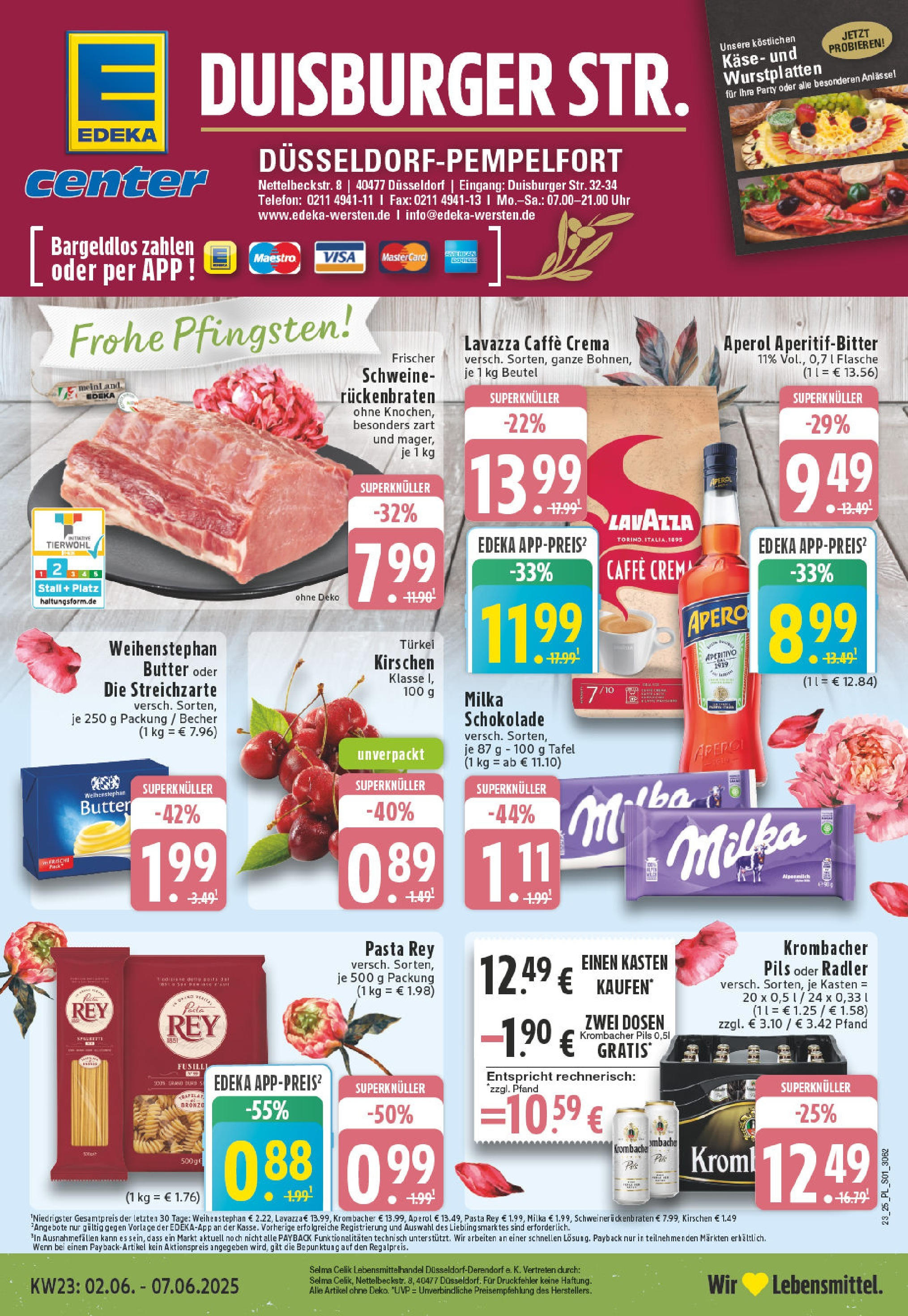 EDEKA Prospekt ab 01.06.2025 - Prospekt Düsseldorf-Derendorf Online Vorschau von dem Prospekt des Geschäftes Edeka, gültig ab dem 01.06.2025