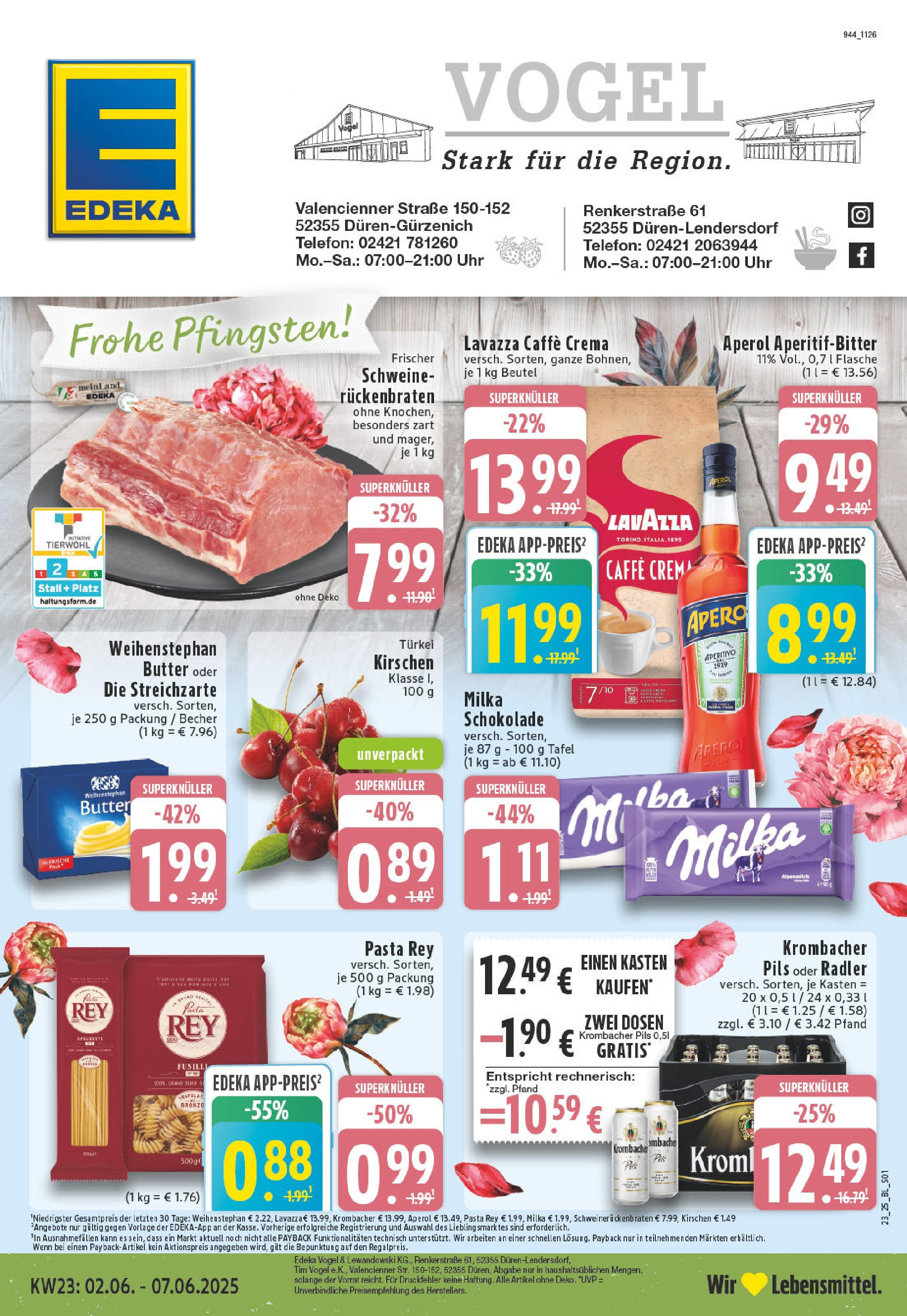 EDEKA Prospekt ab 01.06.2025 - Prospekt Düren Online Vorschau von dem Prospekt des Geschäftes Edeka, gültig ab dem 01.06.2025