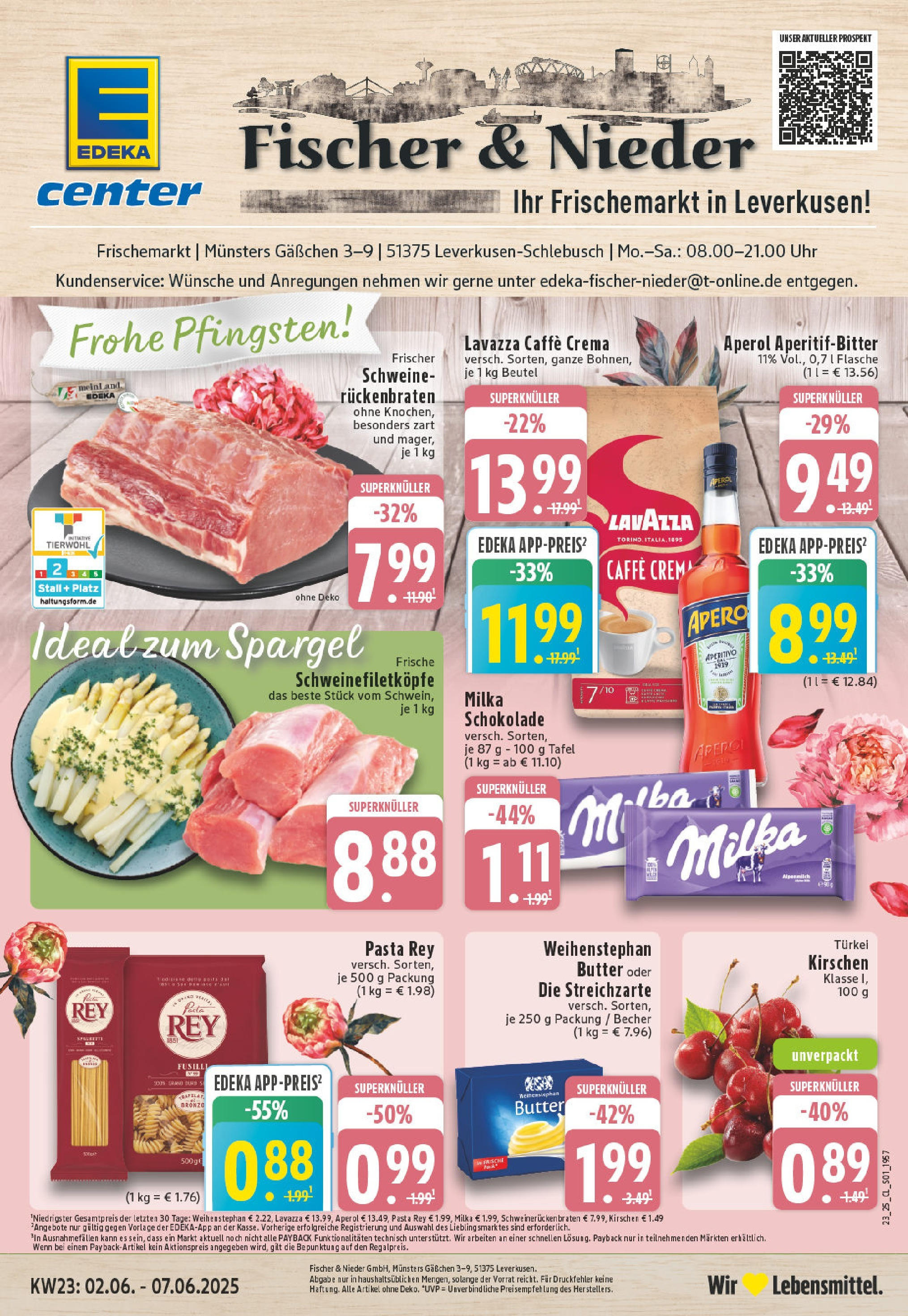 EDEKA Prospekt ab 01.06.2025 - Prospekt Leverkusen-Schlebusch Online Vorschau von dem Prospekt des Geschäftes Edeka, gültig ab dem 01.06.2025