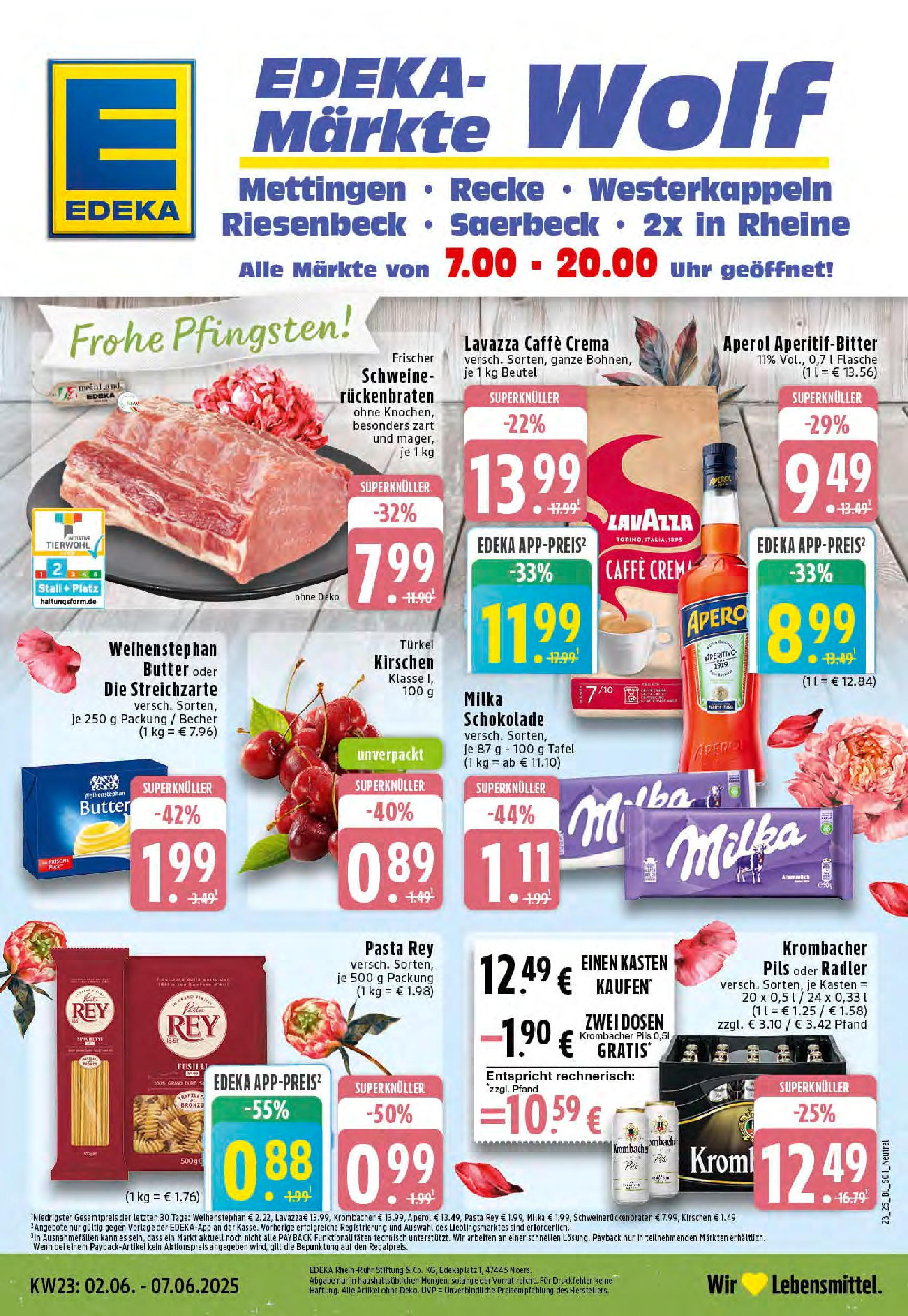 EDEKA Prospekt ab 01.06.2025 - Prospekt Mettingen Online Vorschau von dem Prospekt des Geschäftes Edeka, gültig ab dem 01.06.2025